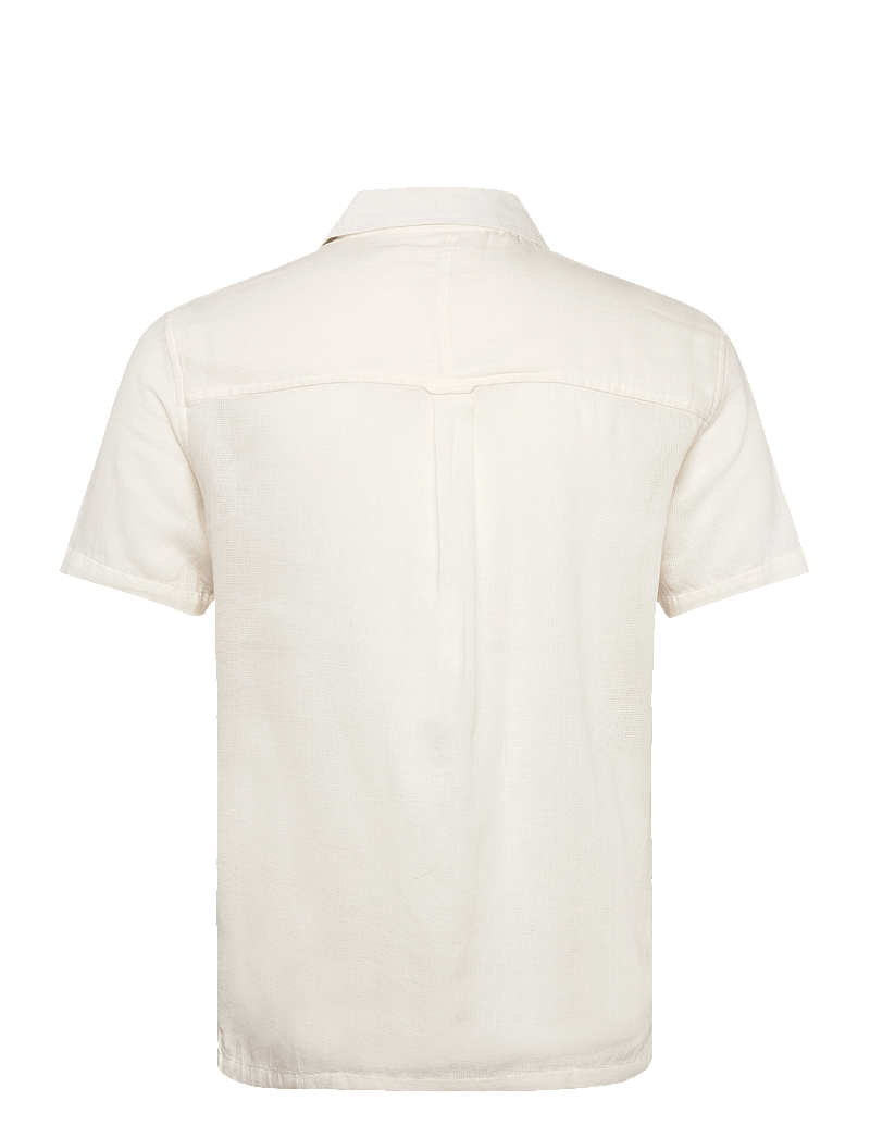 Anerkjendt - AKLEON STRUCTURE S/S SHIRT 3 - kortärmade skjortor - tofu - 1