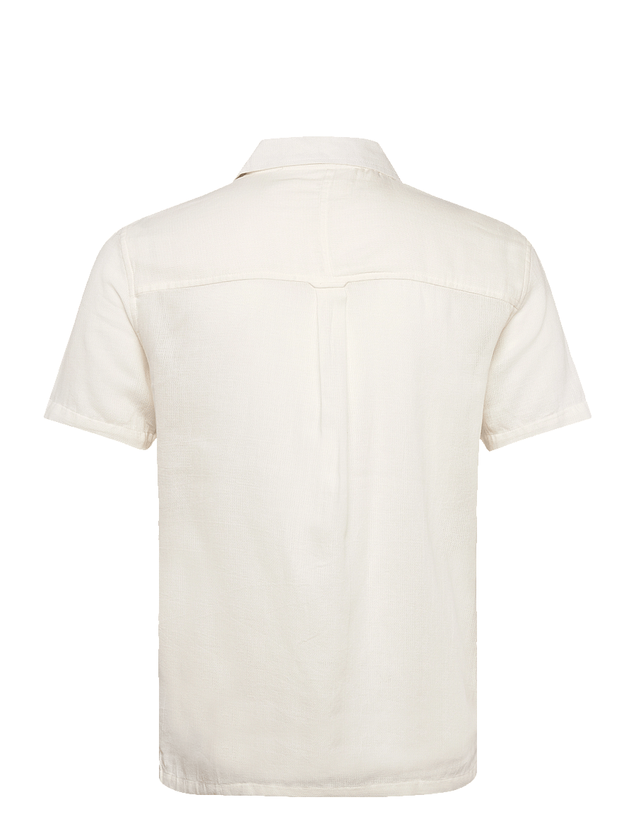 Anerkjendt - AKLEON STRUCTURE S/S SHIRT 3 - kurzarmhemden - tofu - 1