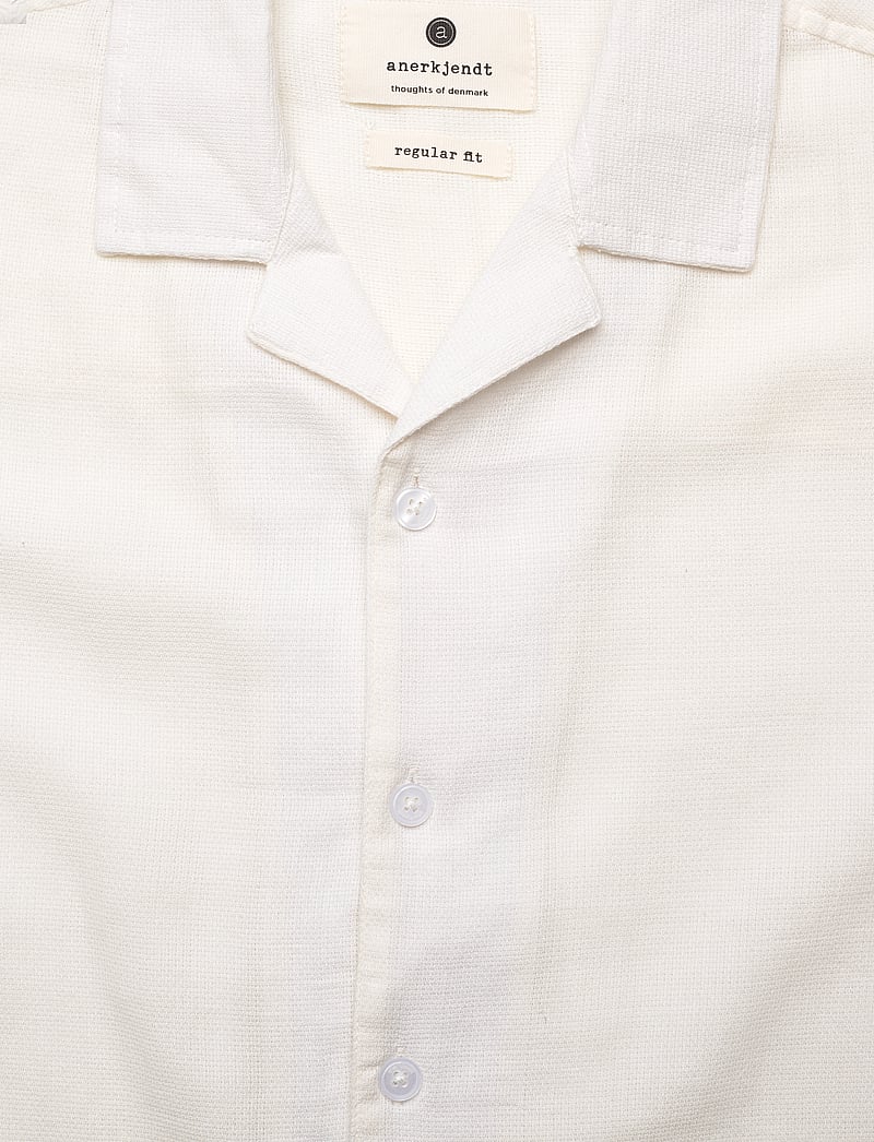 Anerkjendt - AKLEON STRUCTURE S/S SHIRT 3 - kortärmade skjortor - tofu - 2