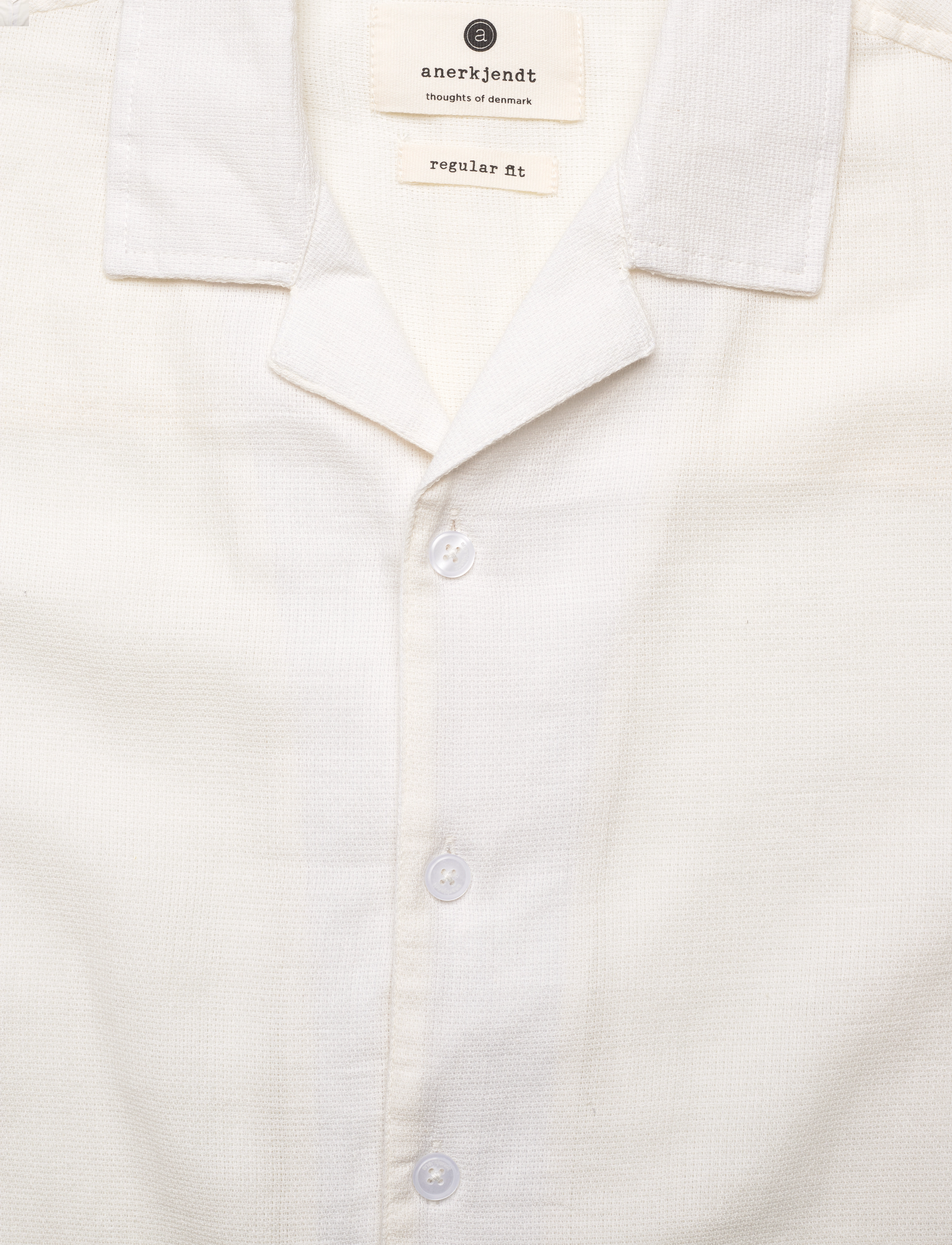 Anerkjendt - AKLEON STRUCTURE S/S SHIRT 3 - kortermede skjorter - tofu - 2