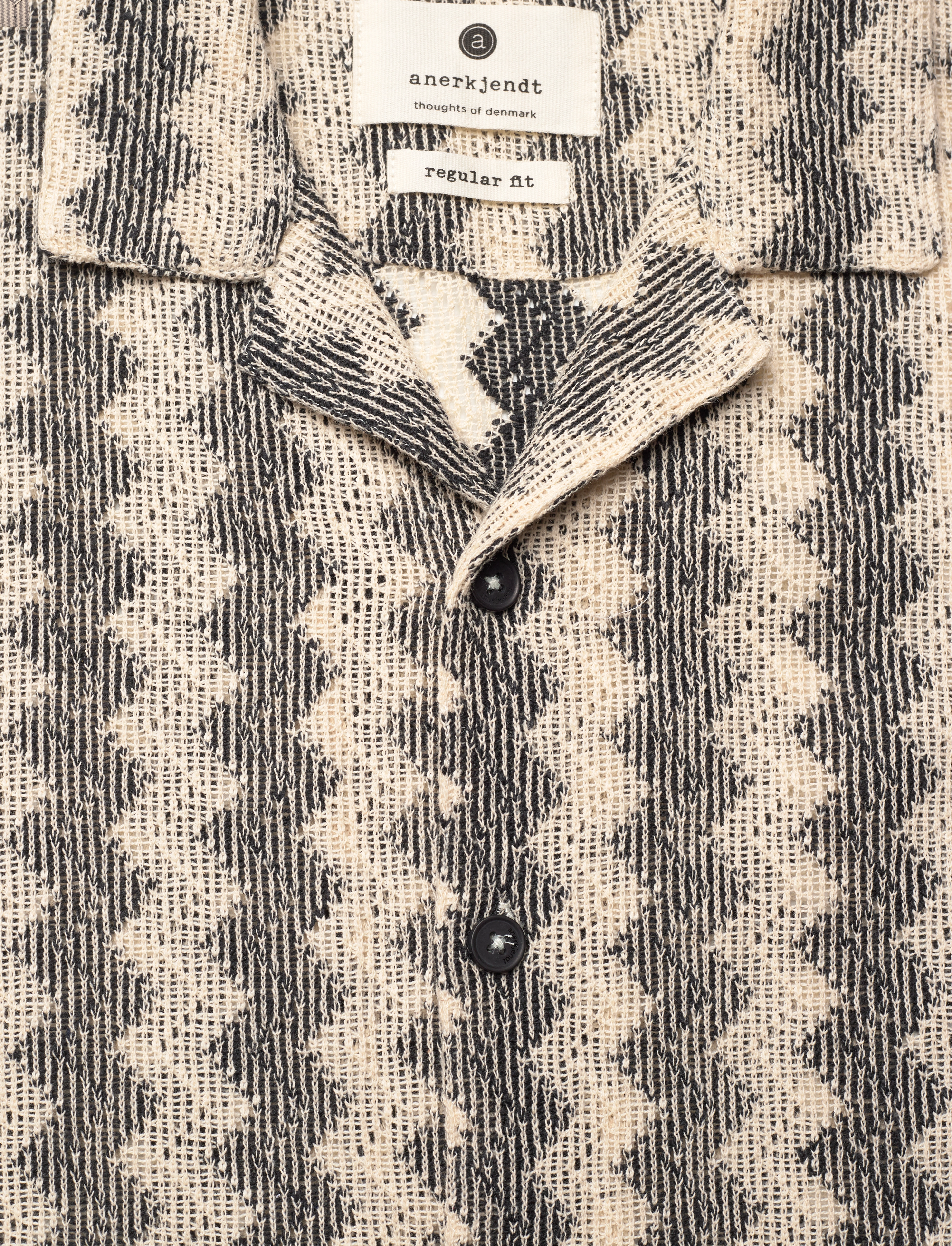 Anerkjendt - AKLEON JACQUARD S/S SHIRT - caviar - 2