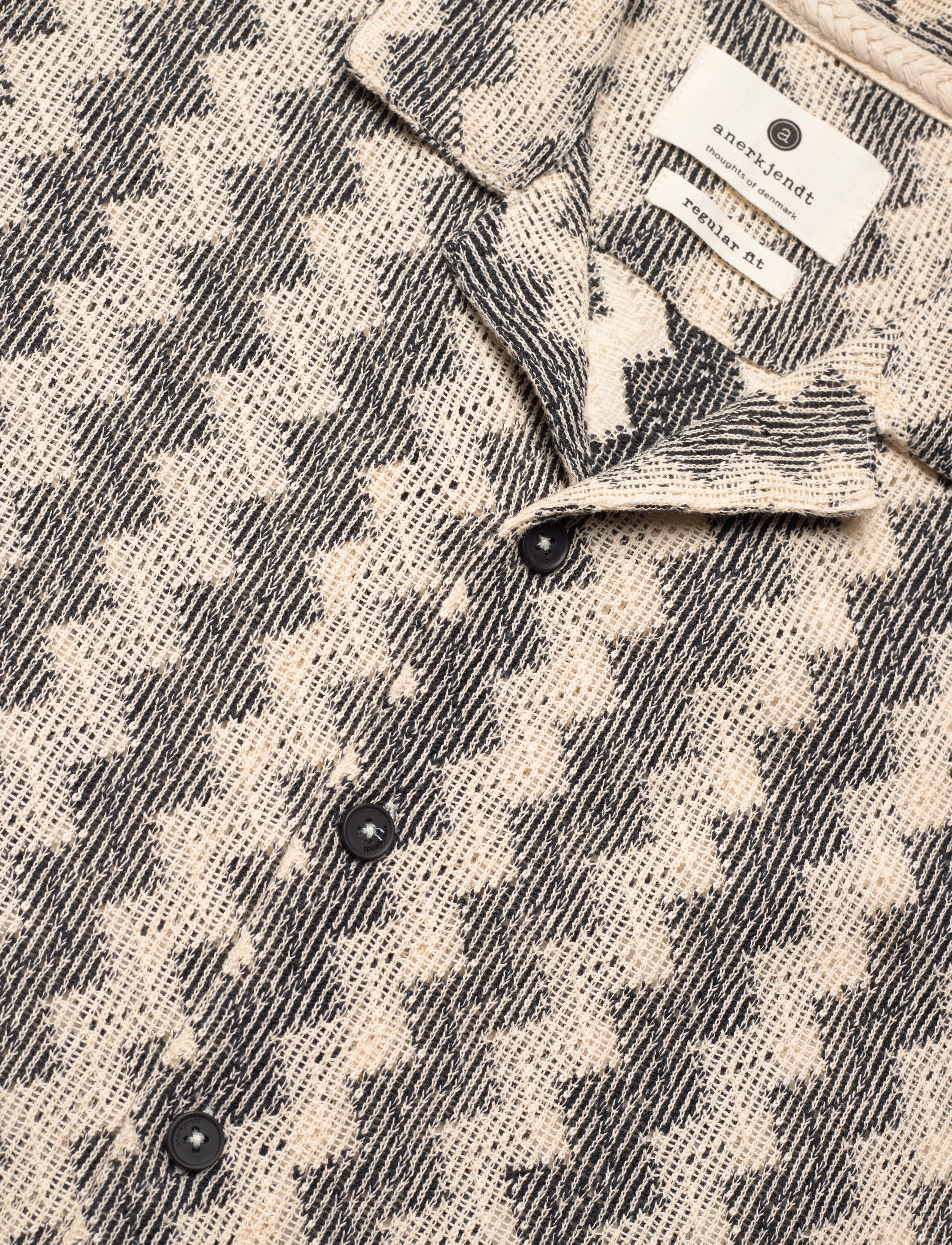 Anerkjendt - AKLEON JACQUARD S/S SHIRT - caviar - 3