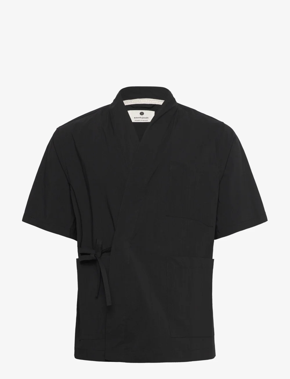 Anerkjendt - AKJESPER TEC S/S KIMONO - lyhythihaiset kauluspaidat - caviar - 0