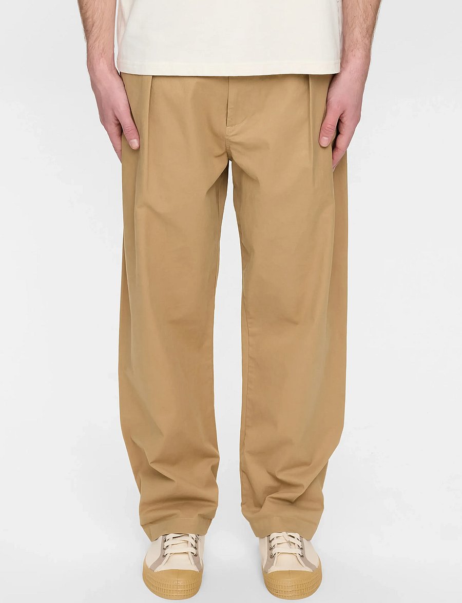 Anerkjendt - AKJAKOB COTTON PLEAT PANTS - freizeithosen - incense - 2