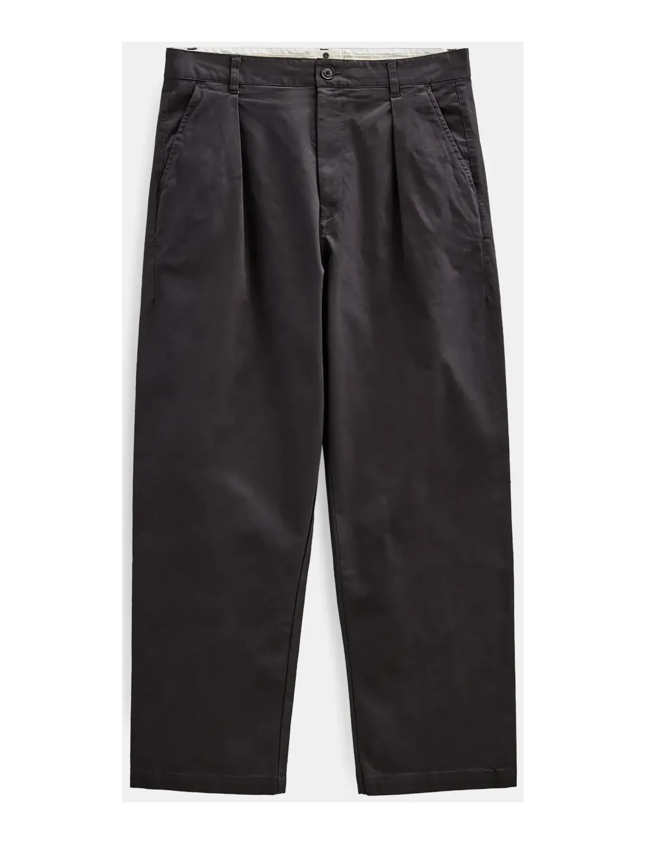 Anerkjendt AKJAKOB COTTON PLEAT PANTS - Kleidung - MAGNET / black