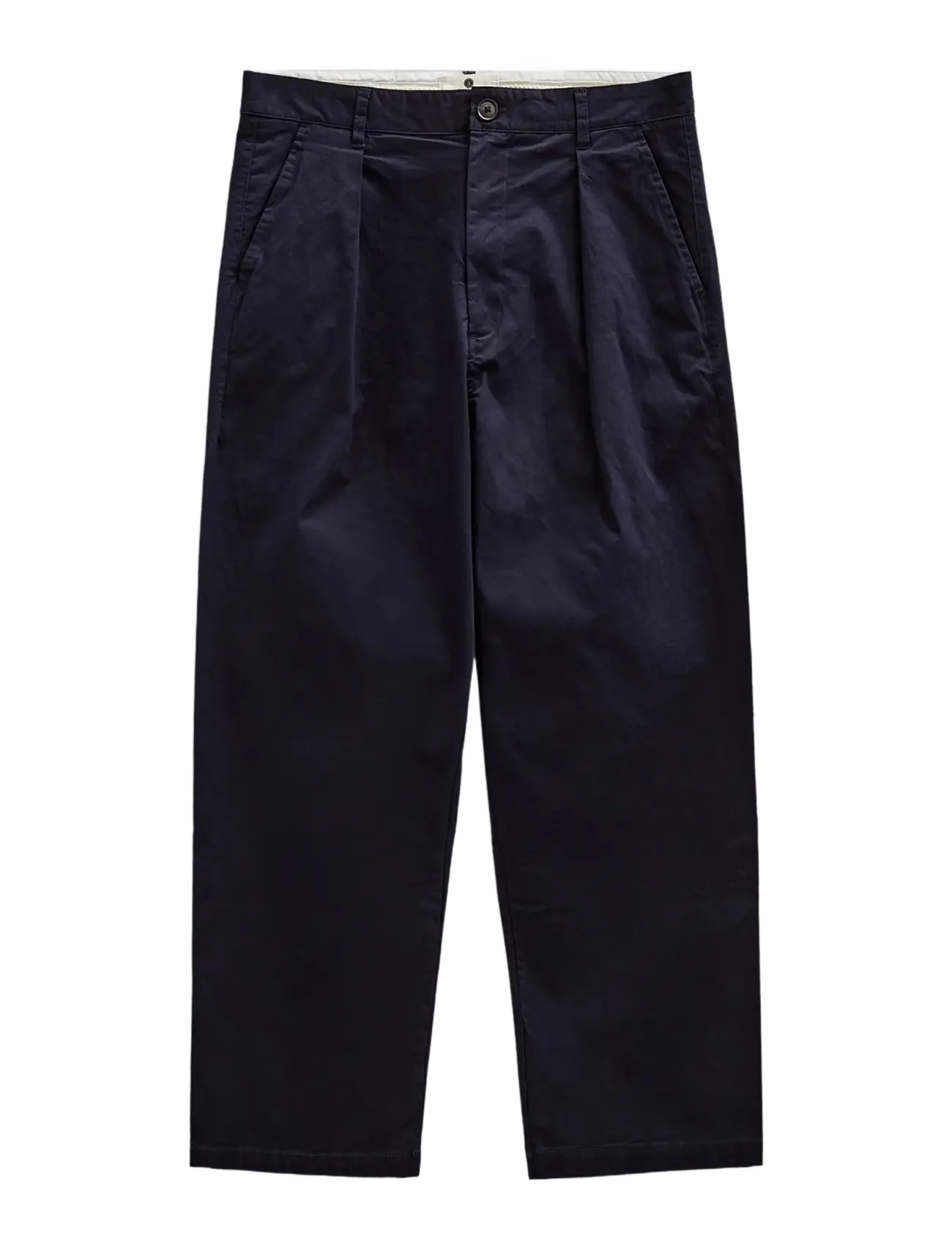 Anerkjendt AKJAKOB COTTON PLEAT PANTS - Byxor - SKY CAPTAIN / navy