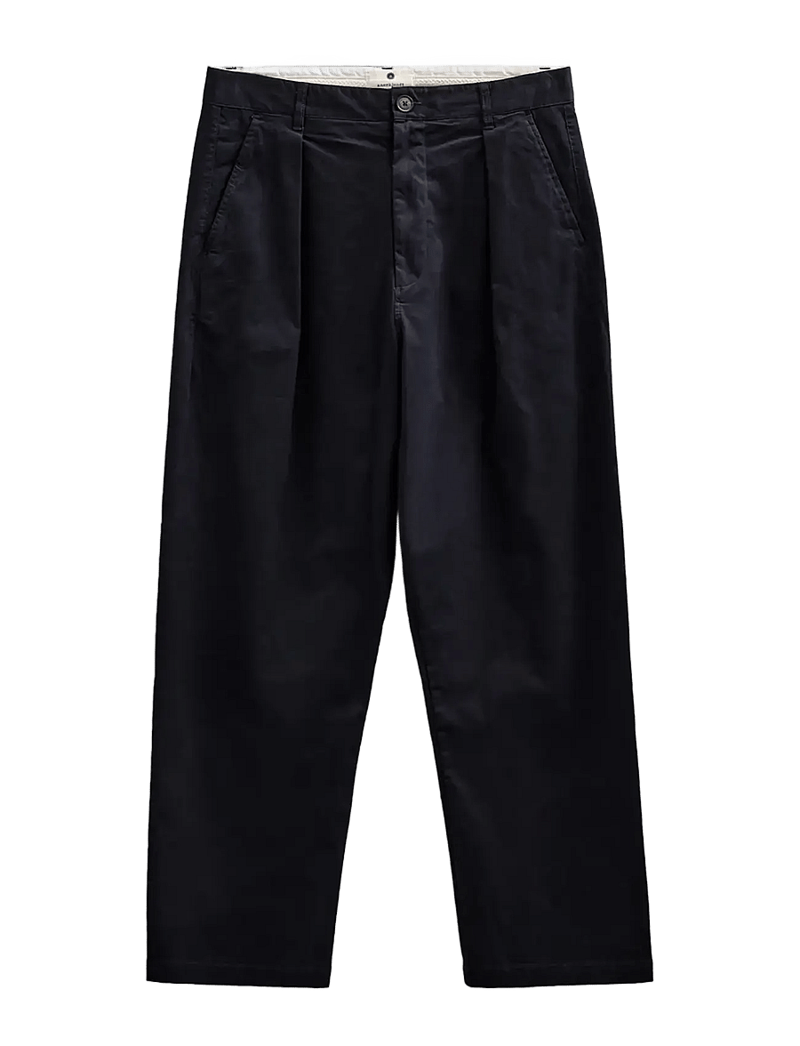 Anerkjendt - AKJAKOB COTTON PLEAT PANTS - vabaajapüksid - sky captain - 1