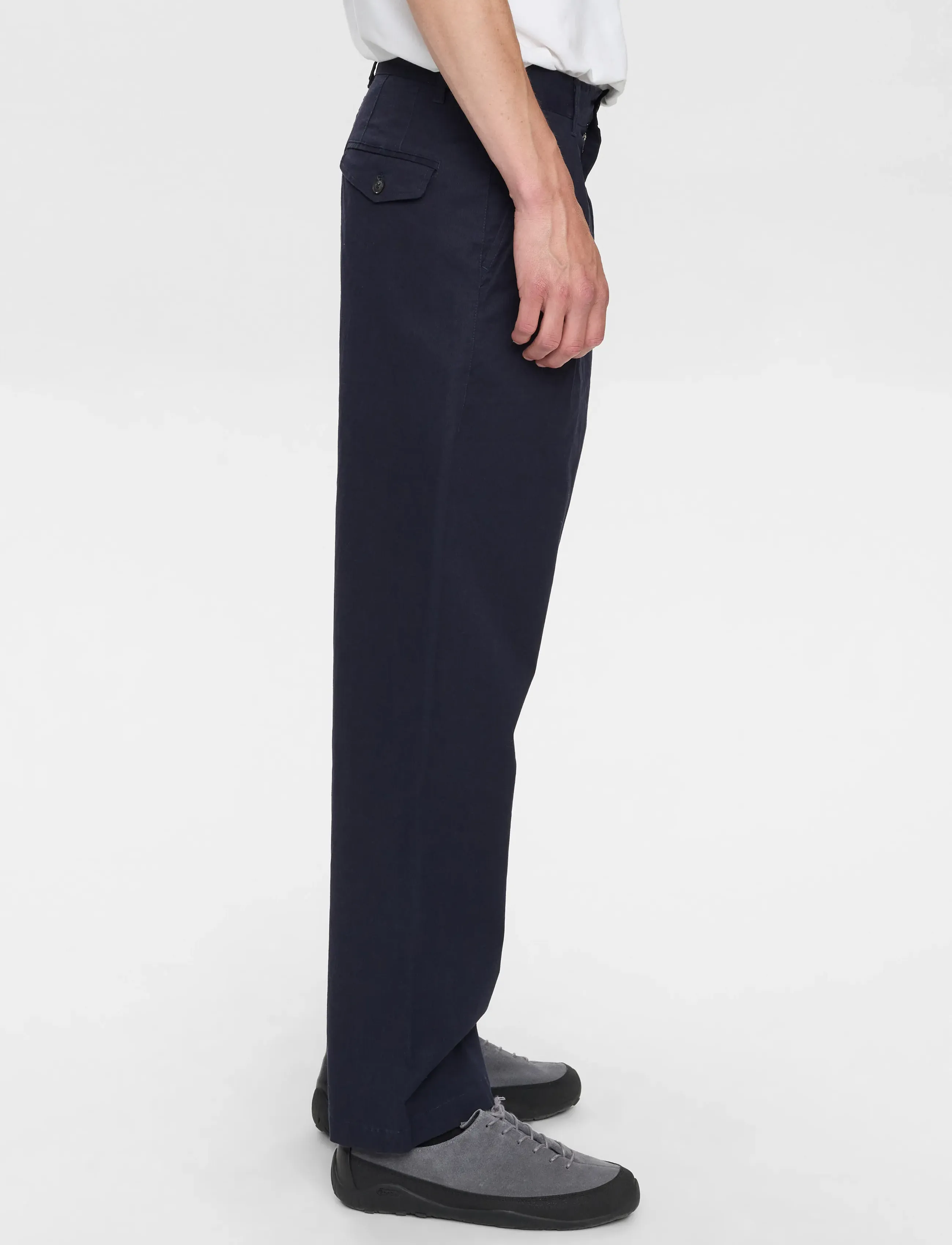 Anerkjendt AKJAKOB COTTON PLEAT PANTS - Anerkjendt - SKY CAPTAIN / navy
