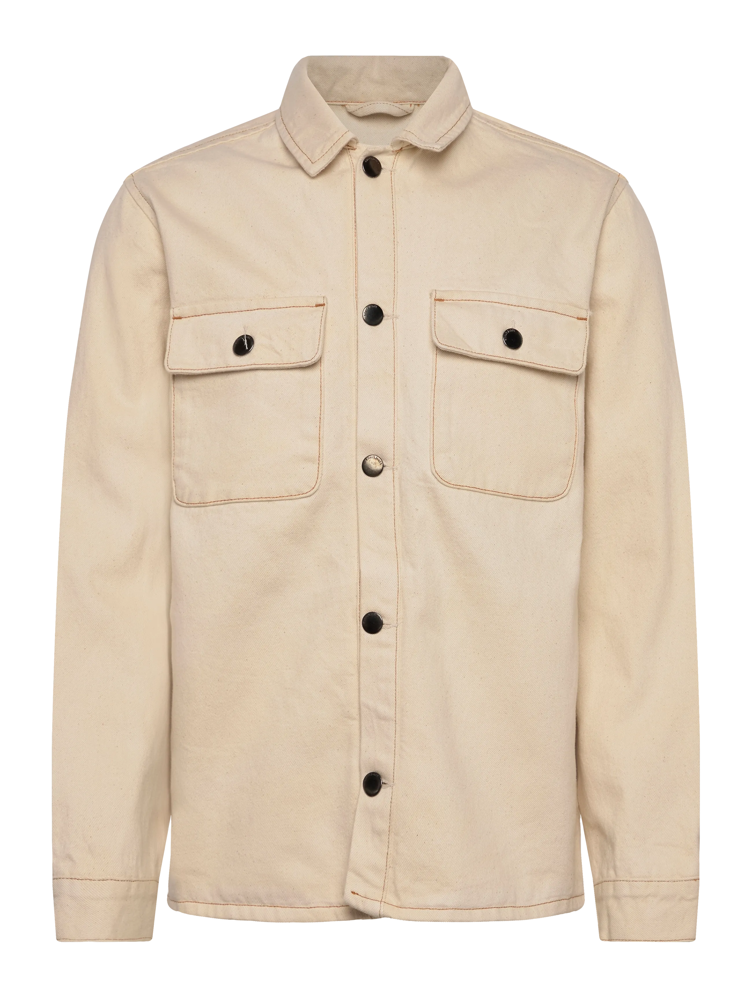 ANERKJENDT Akoscar Denim Overshirt Cream - L - Herren
