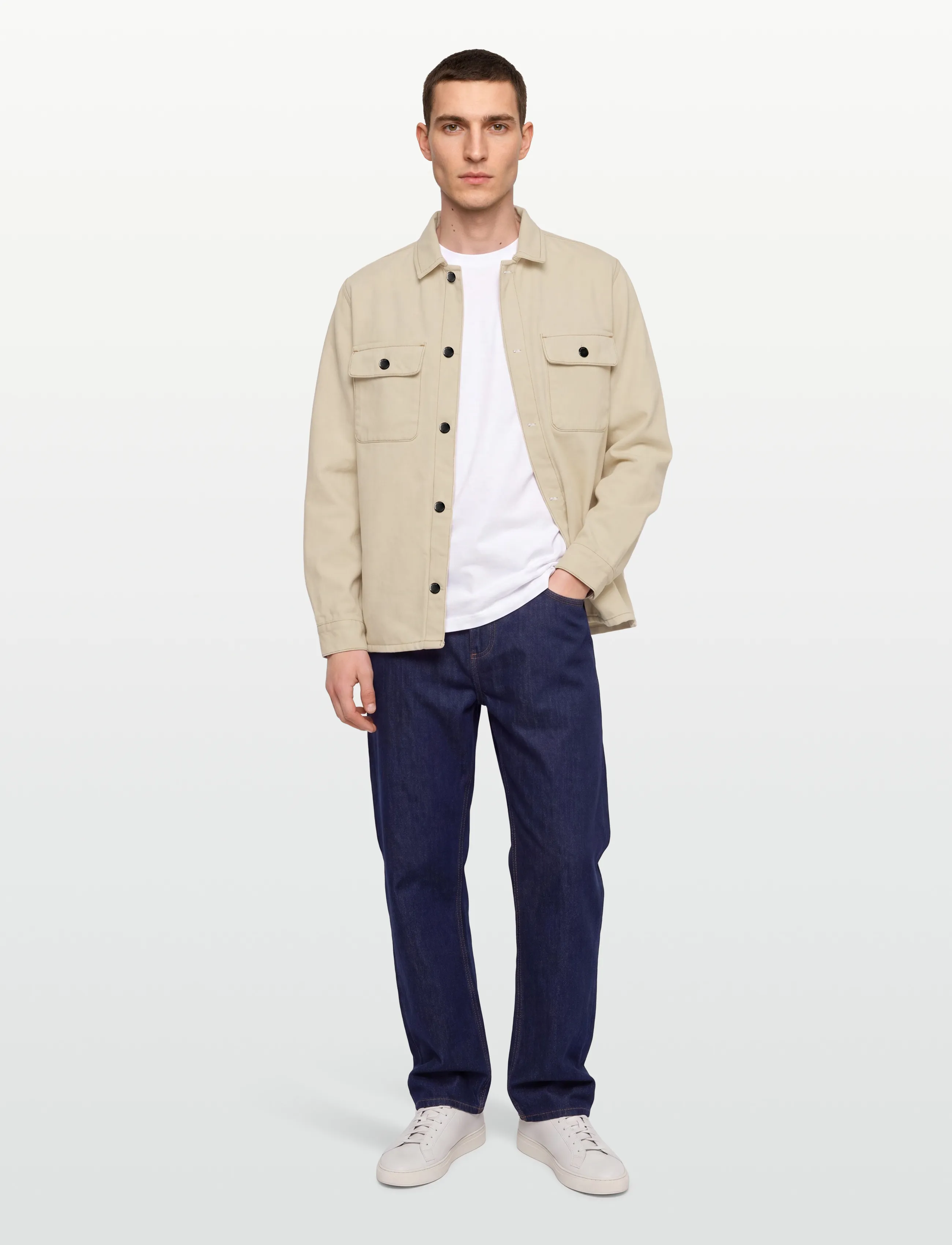 Anerkjendt - AKOSCAR DENIM OVERSHIRT - vīriešiem - tofu - 0