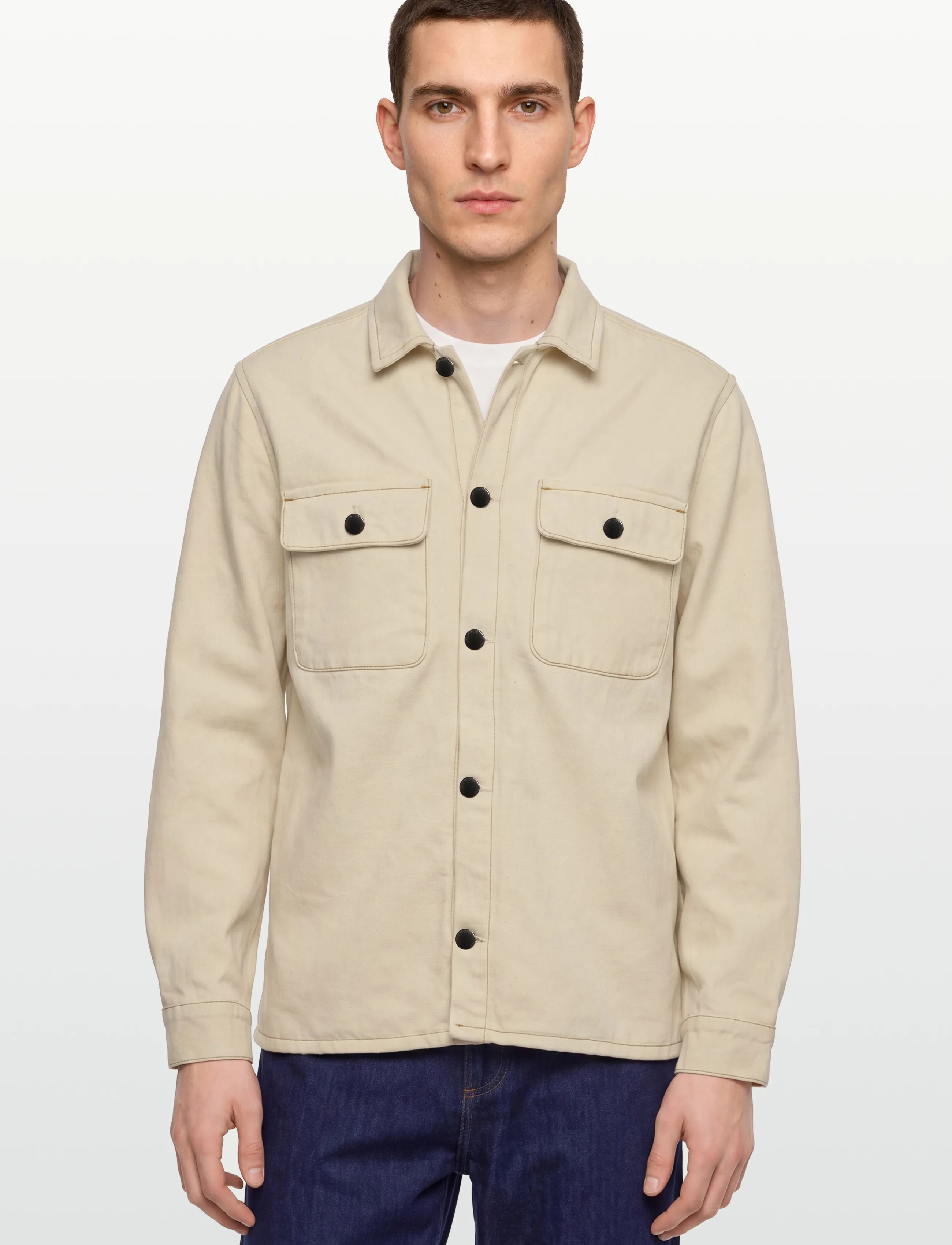 Anerkjendt - AKOSCAR DENIM OVERSHIRT - vīriešiem - tofu - 3