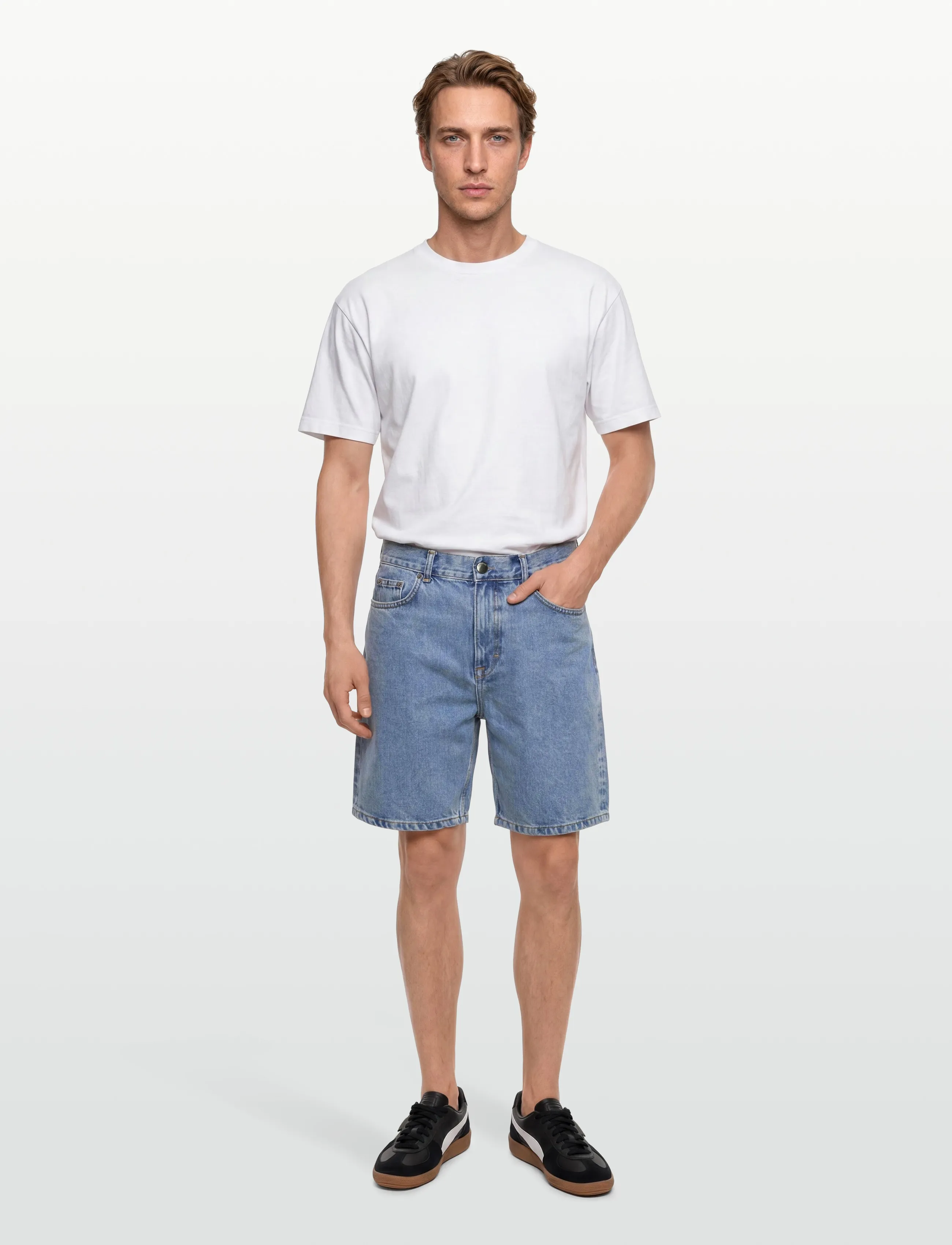 Anerkjendt Akjan Denim Shorts, 28, Blau - Denim, Männerswear