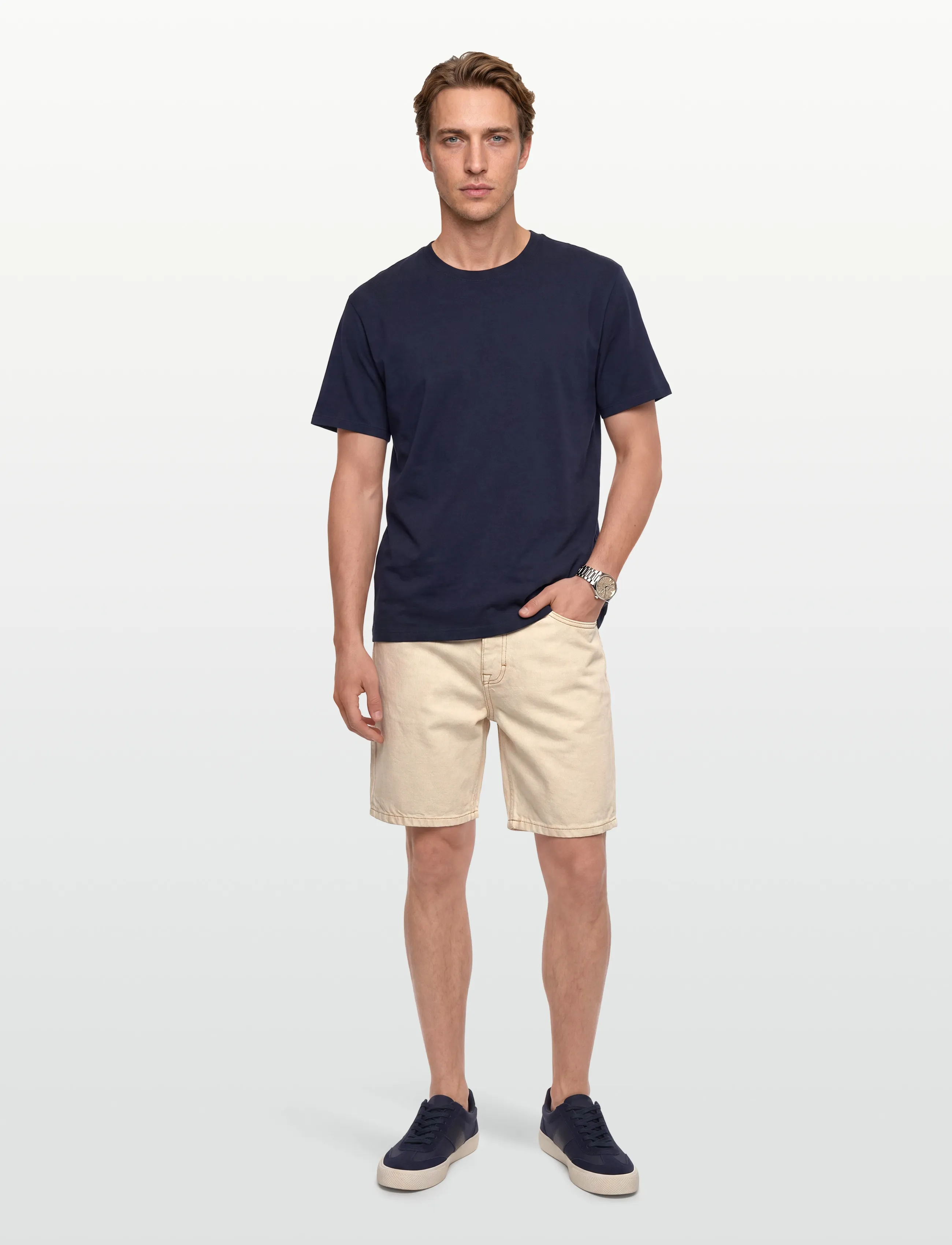 Anerkjendt Akjan Denim Shorts, 29, Beige - Denim, Männerswear
