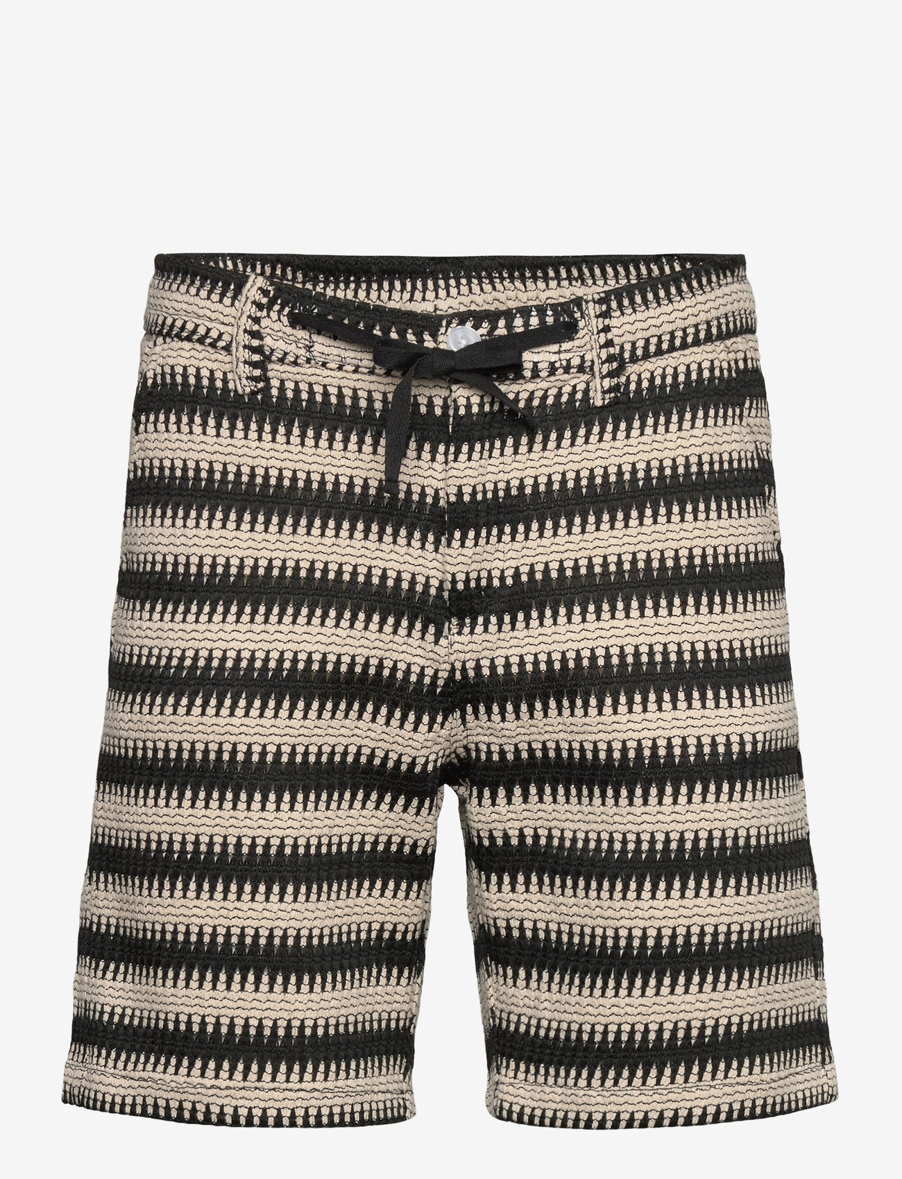 Anerkjendt - AKJAN STRUC STRIPE SHORTS - lühikesed vabaajapüksid - tofu - 0