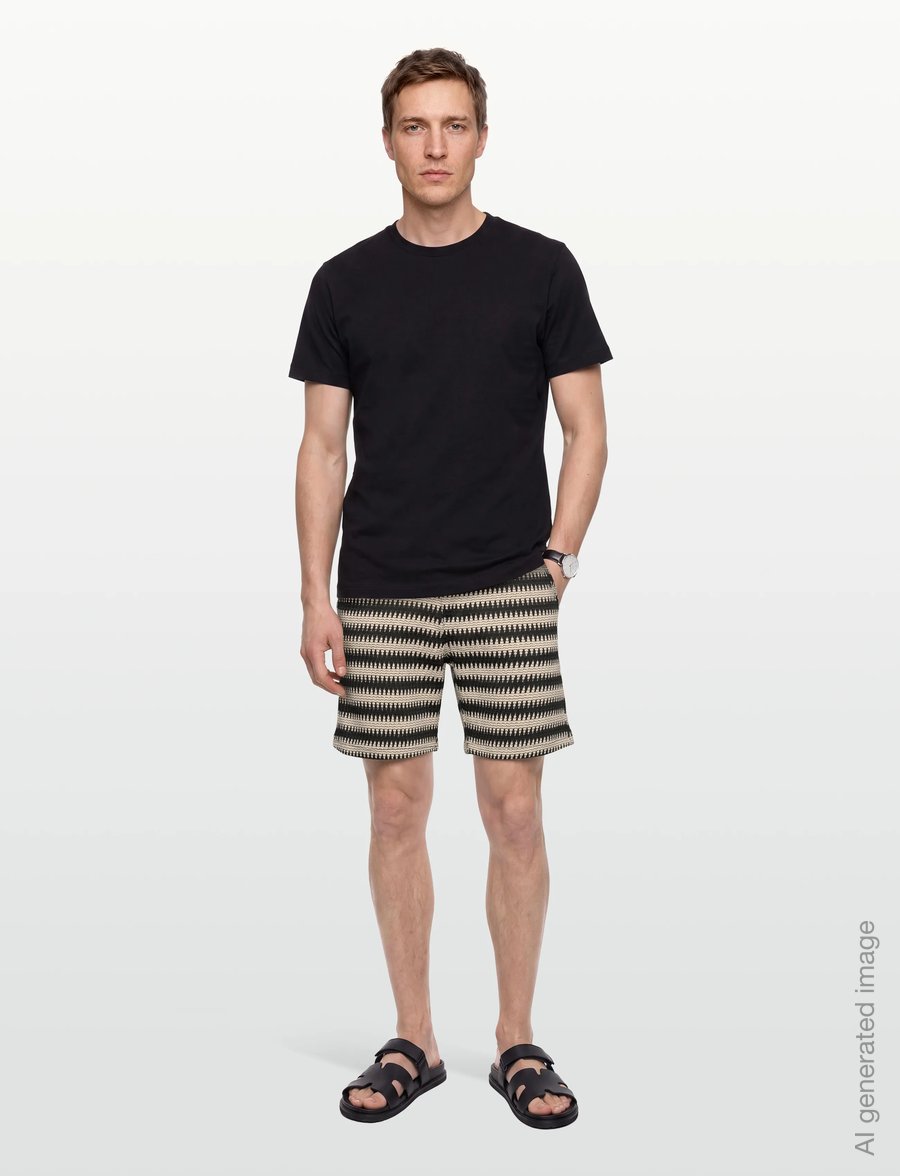 Anerkjendt - AKJAN STRUC STRIPE SHORTS - casual shorts - tofu - 0