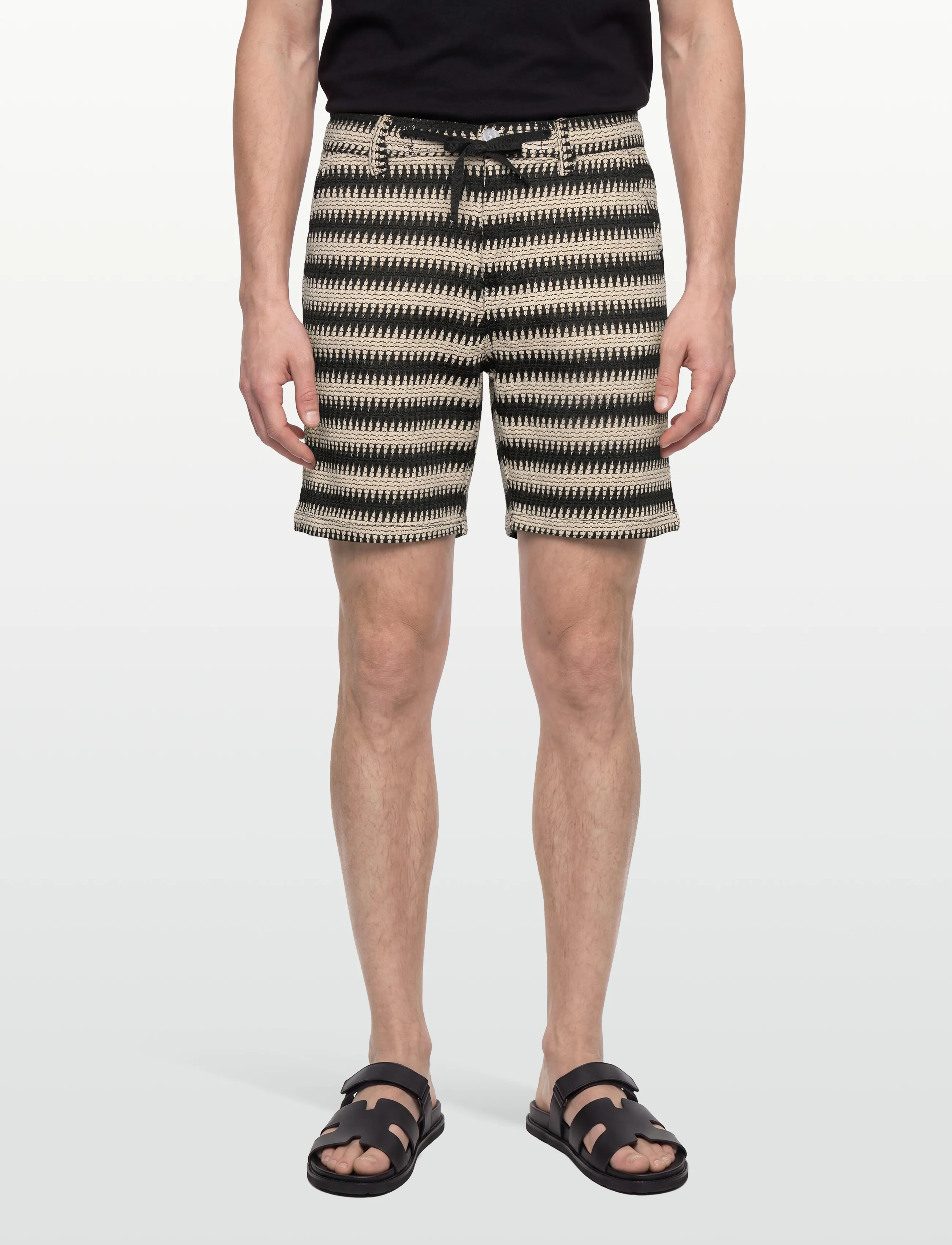 Anerkjendt - AKJAN STRUC STRIPE SHORTS - freizeitshorts - tofu - 3