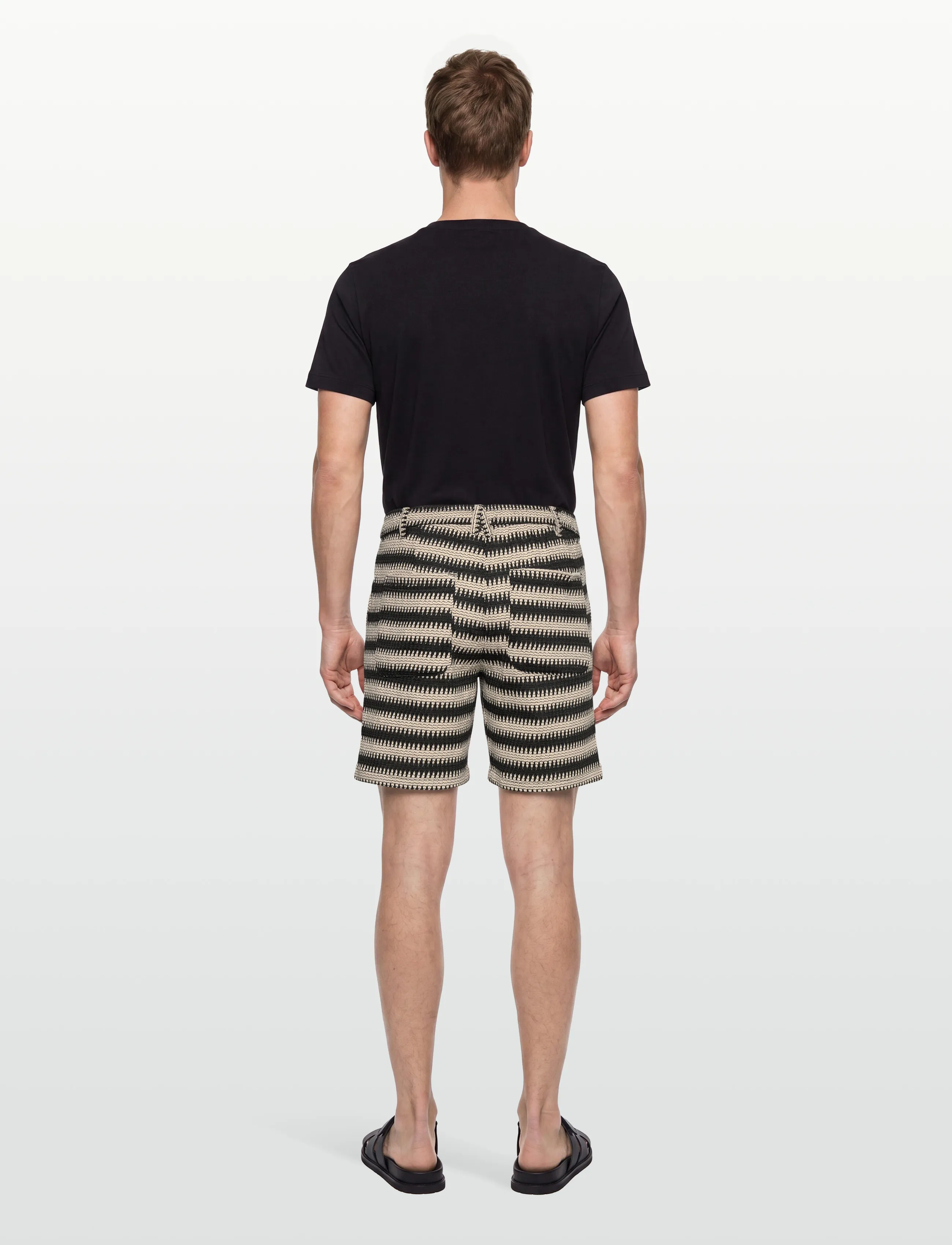 Anerkjendt - AKJAN STRUC STRIPE SHORTS - freizeitshorts - tofu - 4