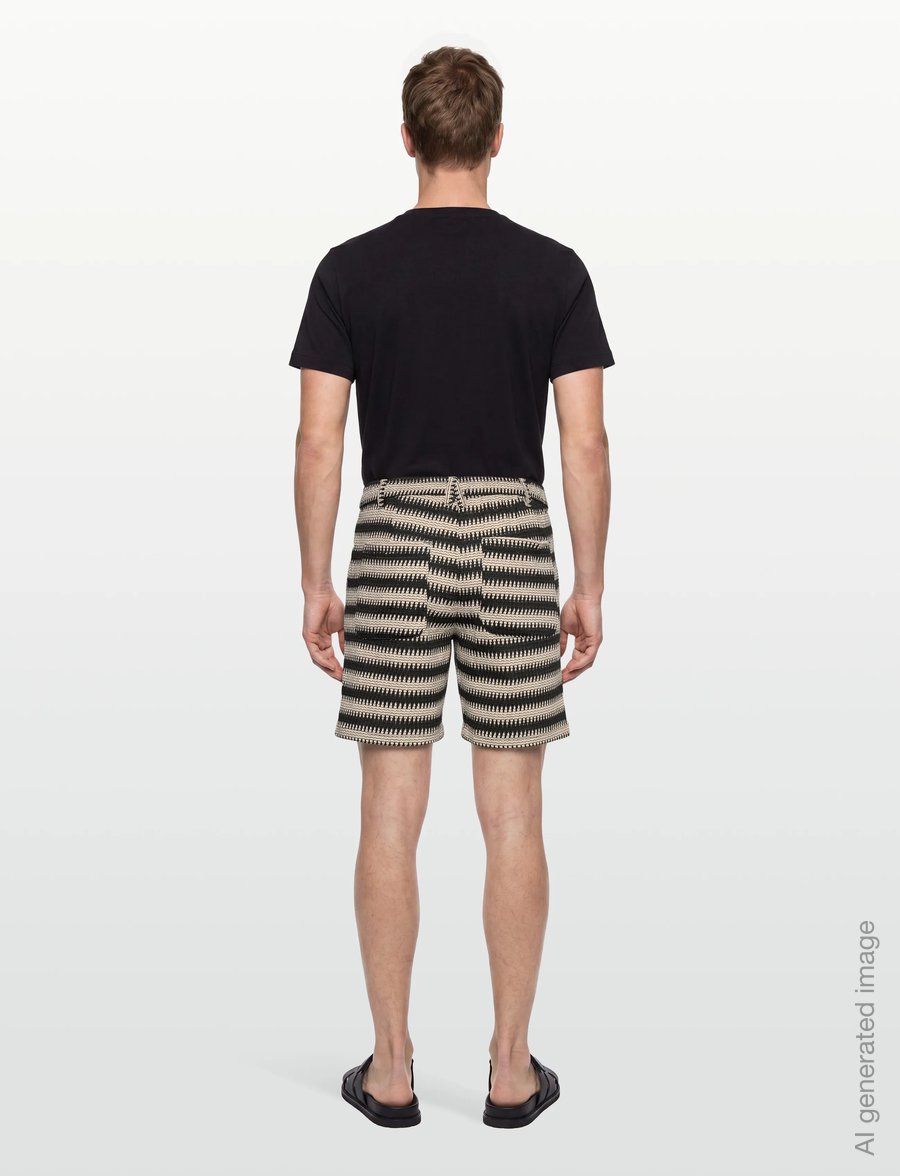 Anerkjendt - AKJAN STRUC STRIPE SHORTS - casual shorts - tofu - 4