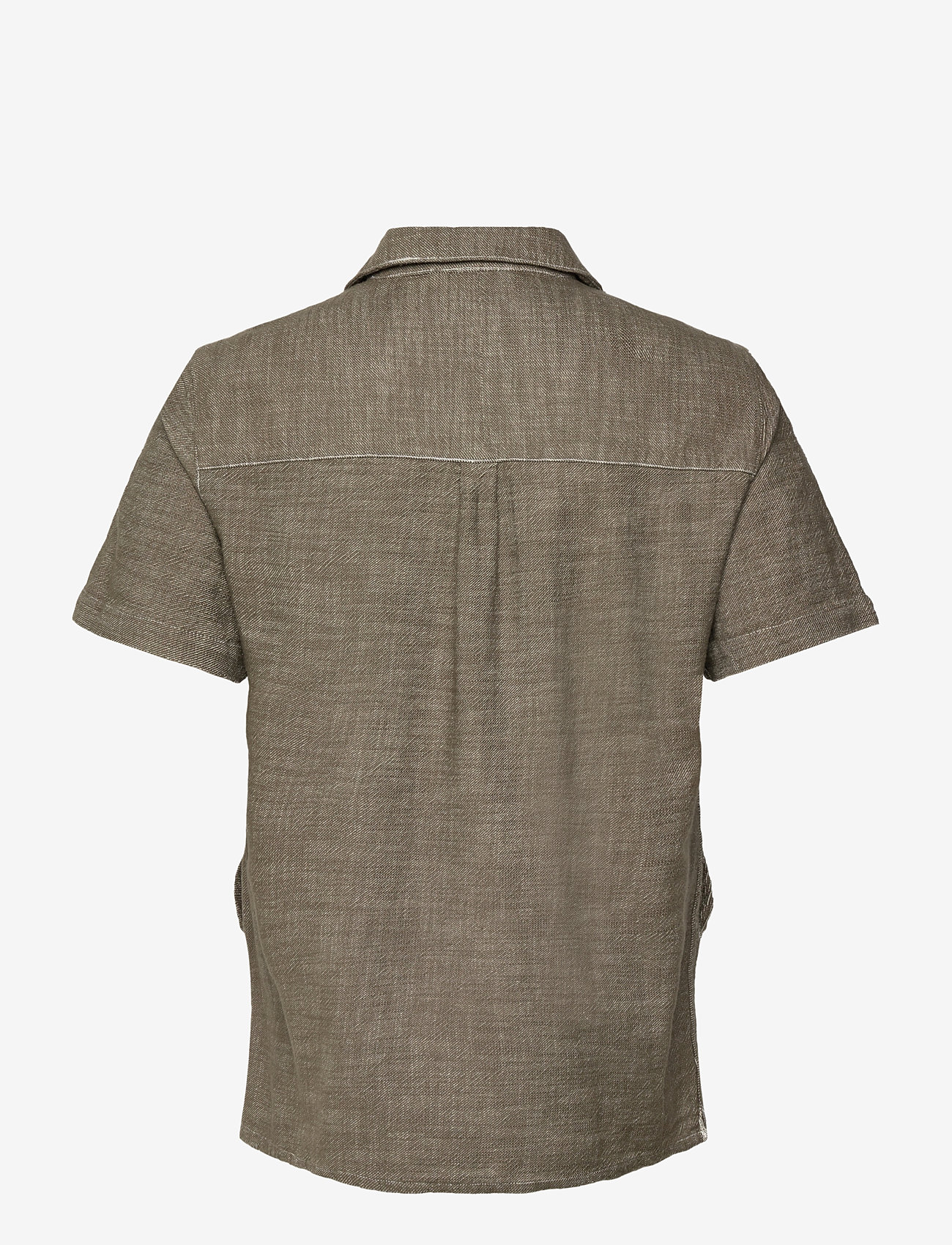 Anerkjendt - AKKURT TWILL S/S SHIRT - hørskjorter - deep lichen green - 1