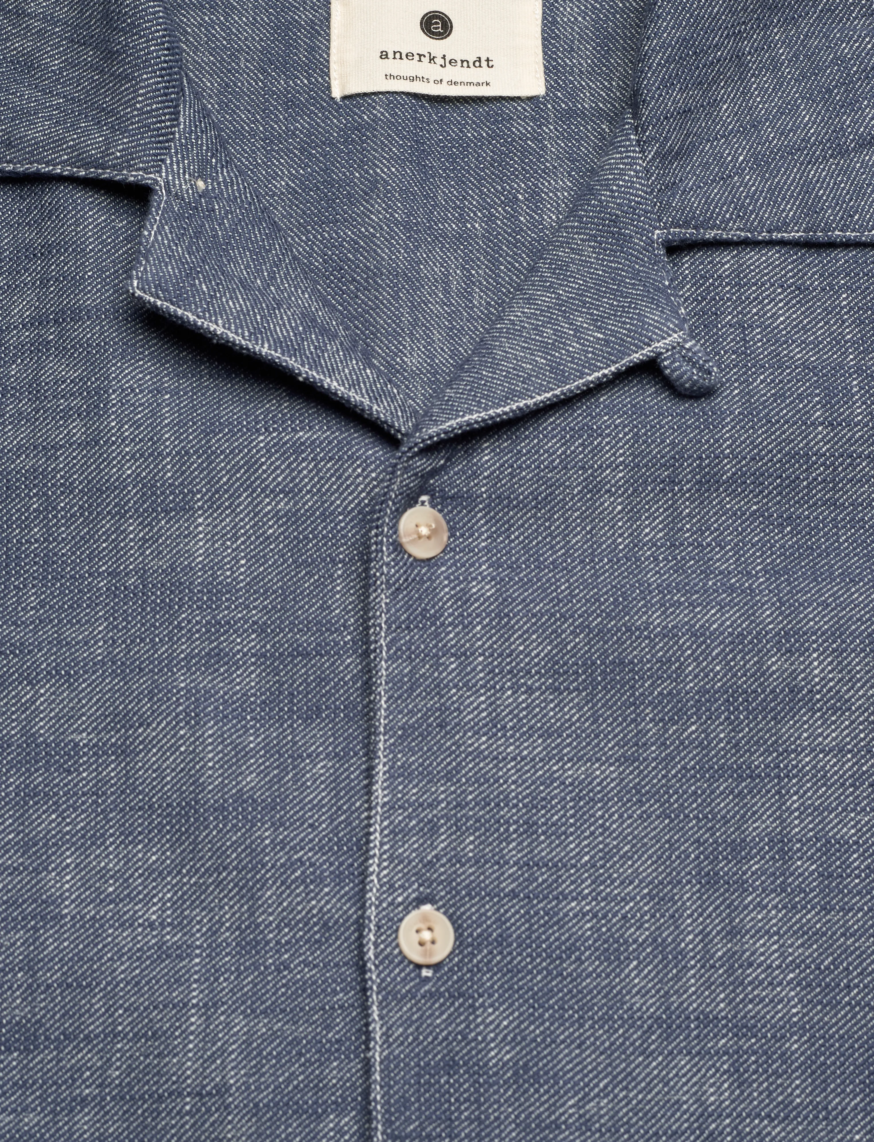 Anerkjendt - AKKURT TWILL S/S SHIRT - linnen overhemden - sky captain - 2