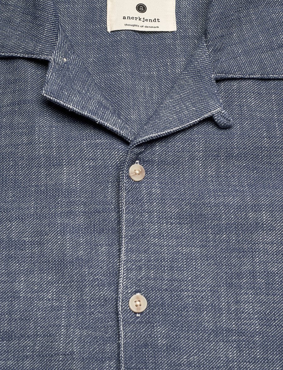 Anerkjendt - AKKURT TWILL S/S SHIRT - linnen overhemden - sky captain - 2