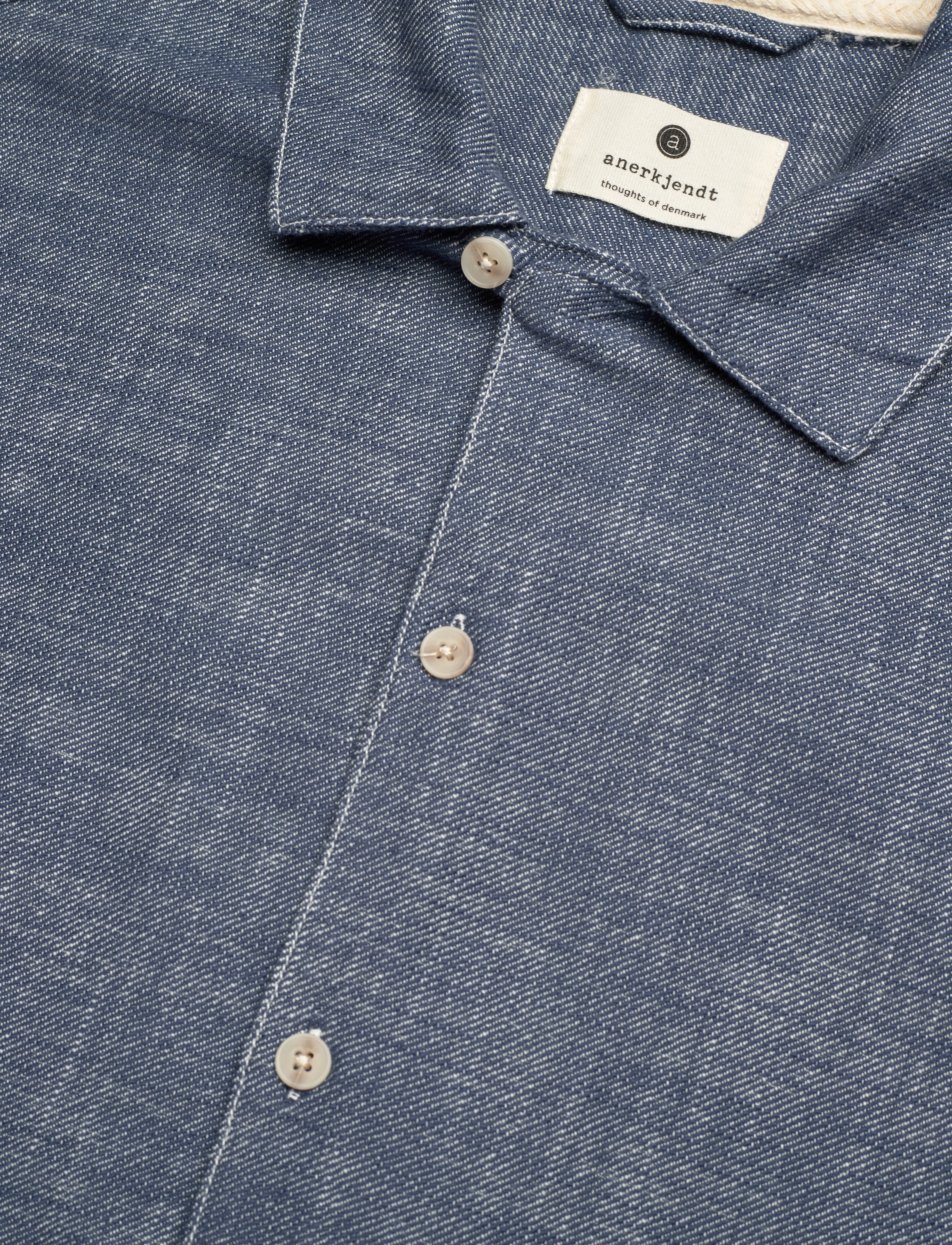 Anerkjendt - AKKURT TWILL S/S SHIRT - linnen overhemden - sky captain - 3