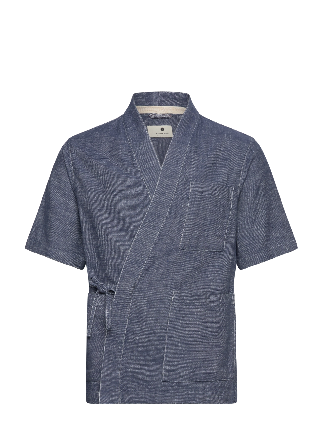 Anerkjendt AKJESPER TWILL S/S KIMONO - Anerkjendt - SKY CAPTAIN / navy