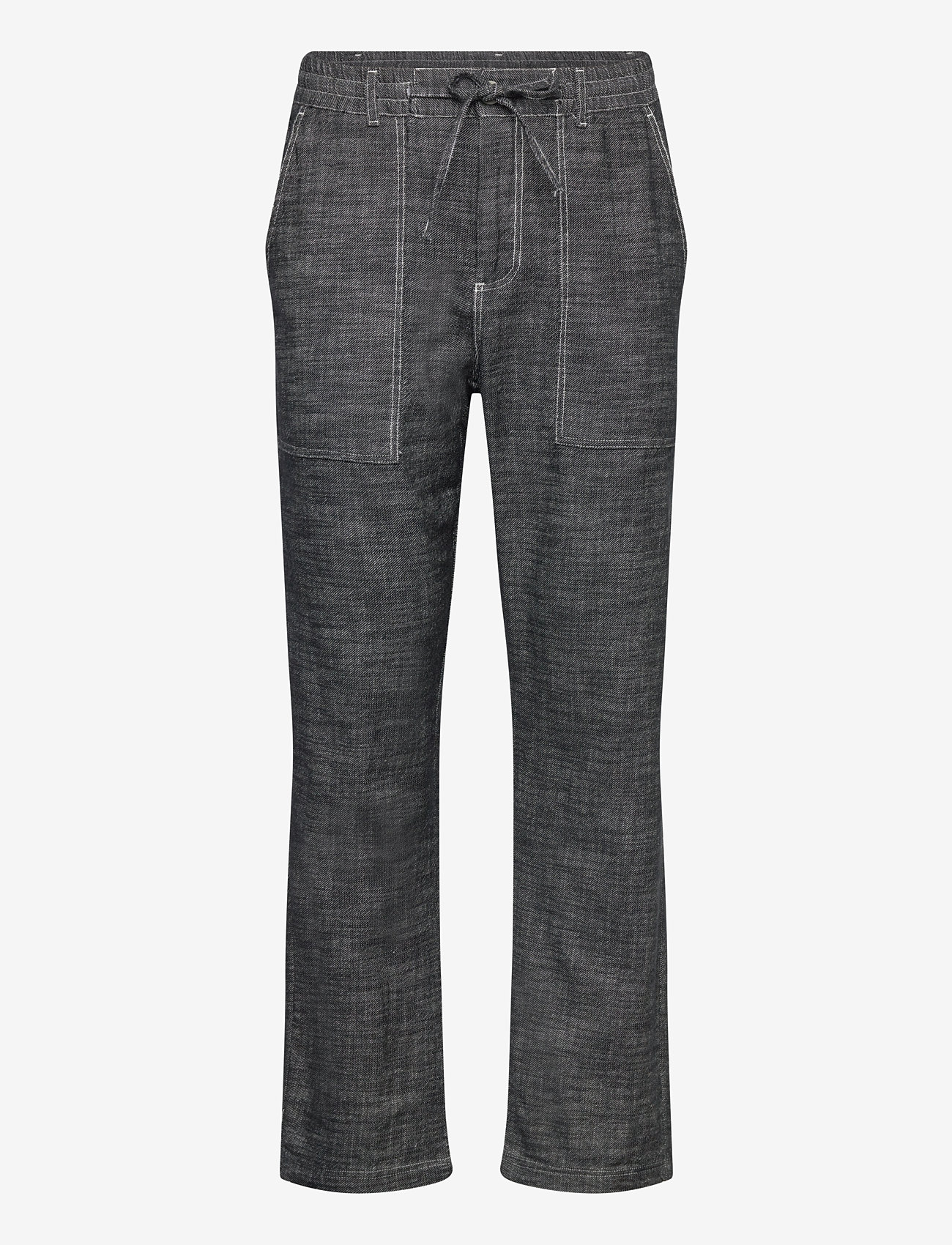 Anerkjendt - AKJAN TWILL CONTRAST PANTS - linnebyxor - caviar - 0