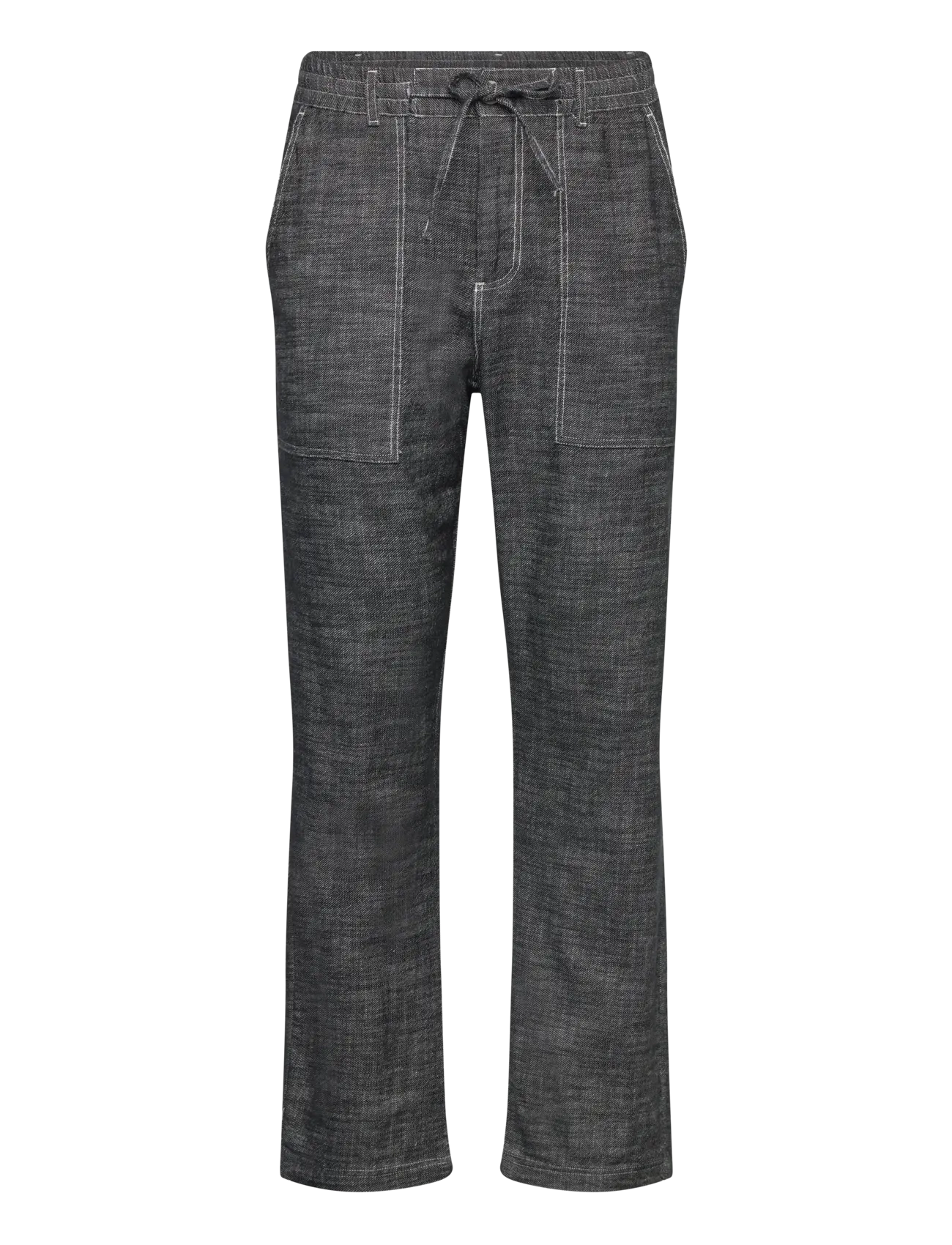 Anerkjendt AKJAN TWILL CONTRAST PANTS - Tøj - CAVIAR / grey