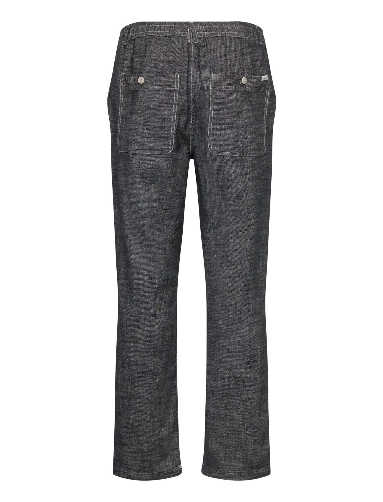Anerkjendt - AKJAN TWILL CONTRAST PANTS - linen trousers - caviar - 1