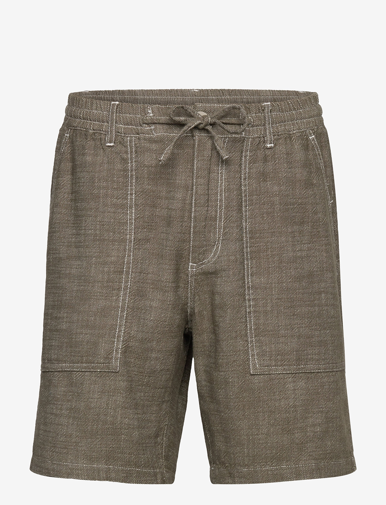 Anerkjendt - AKJAN TWILL CONTRAST SHORTS - casual shorts - deep lichen green - 0