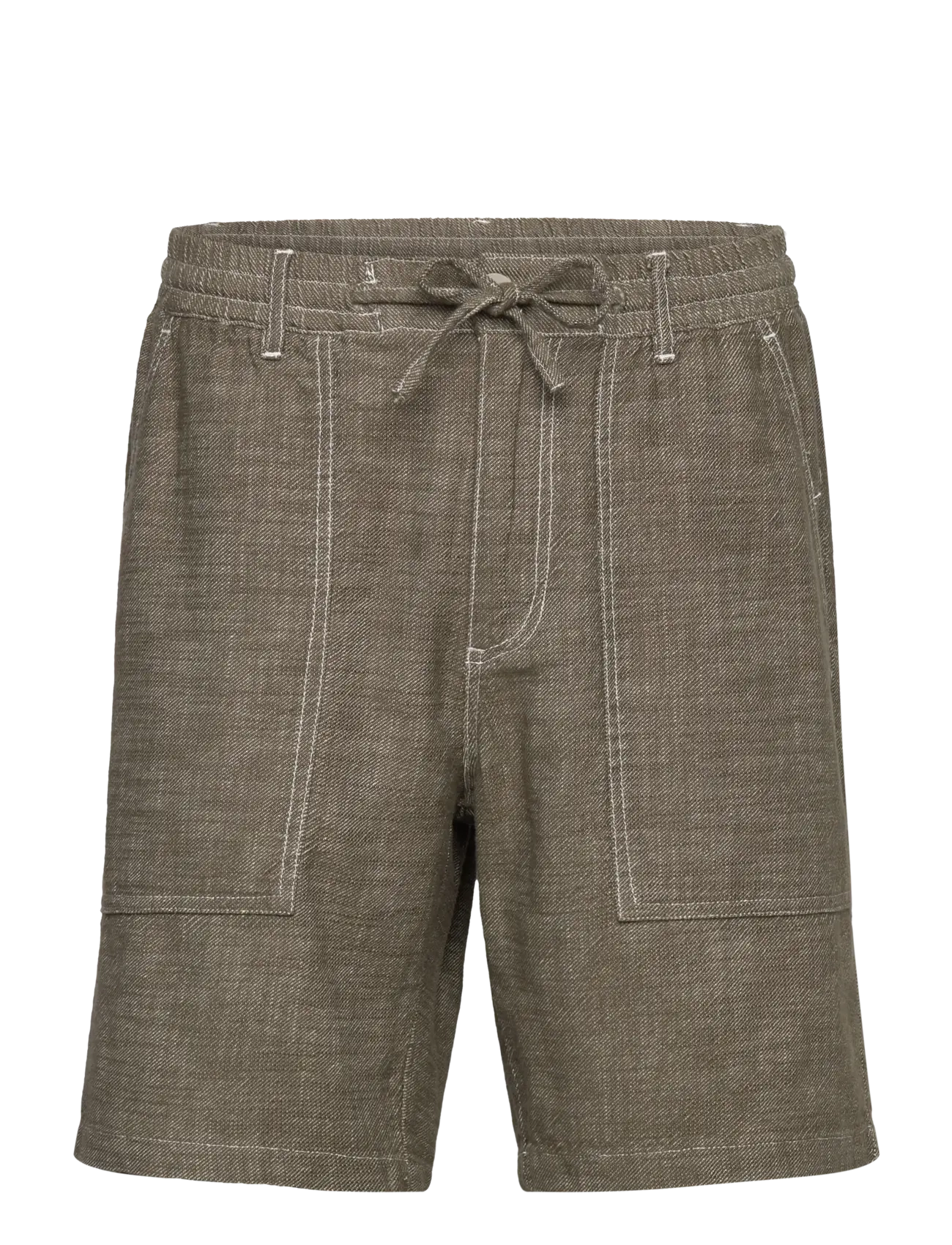Anerkjendt AKJAN TWILL CONTRAST SHORTS - Shorts - DEEP LICHEN GREEN / khaki/green