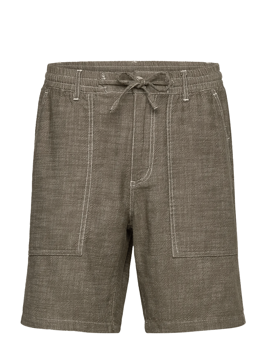Anerkjendt - AKJAN TWILL CONTRAST SHORTS - linased lühikesed püksid - deep lichen green - 0