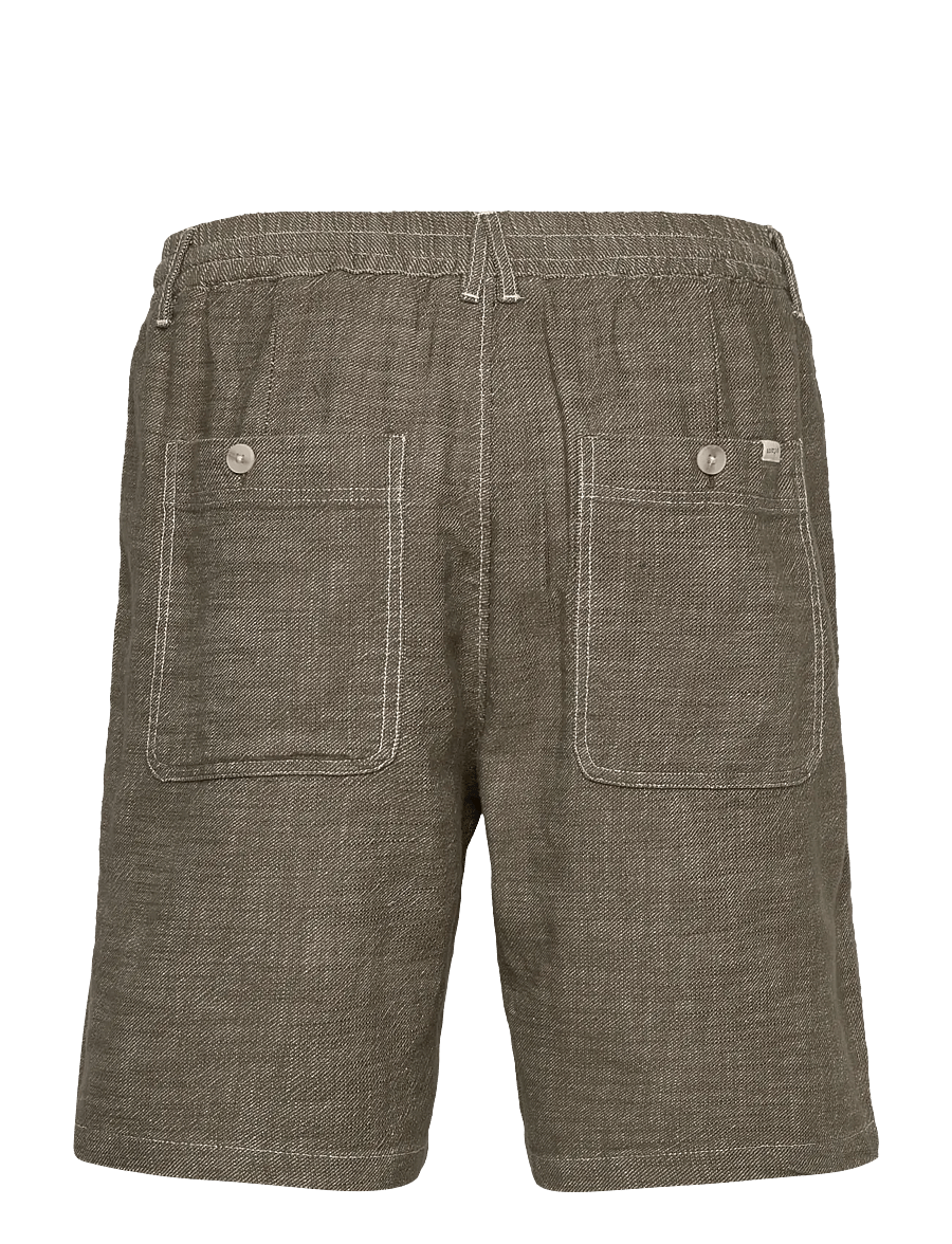Anerkjendt - AKJAN TWILL CONTRAST SHORTS - linased lühikesed püksid - deep lichen green - 1