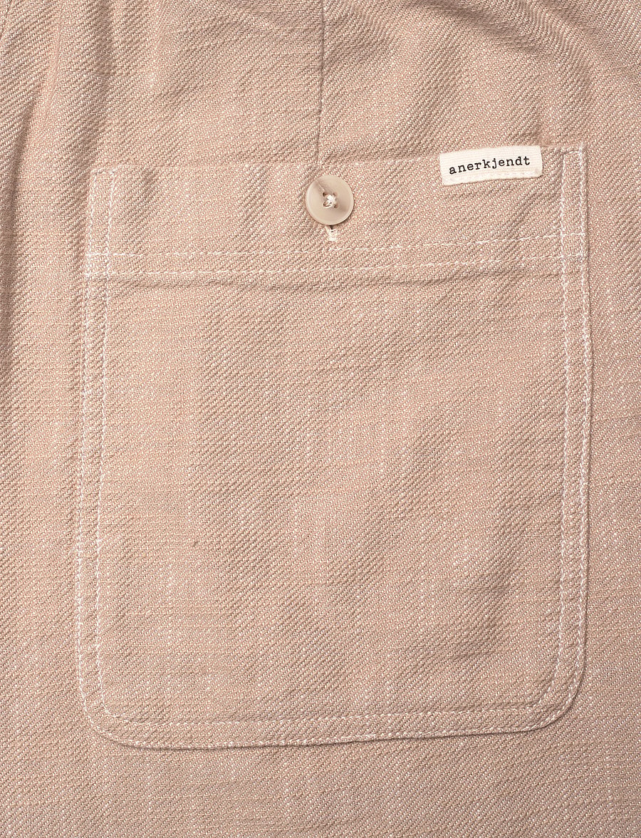 Anerkjendt - AKJAN TWILL CONTRAST SHORTS - linased lühikesed püksid - incense - 4