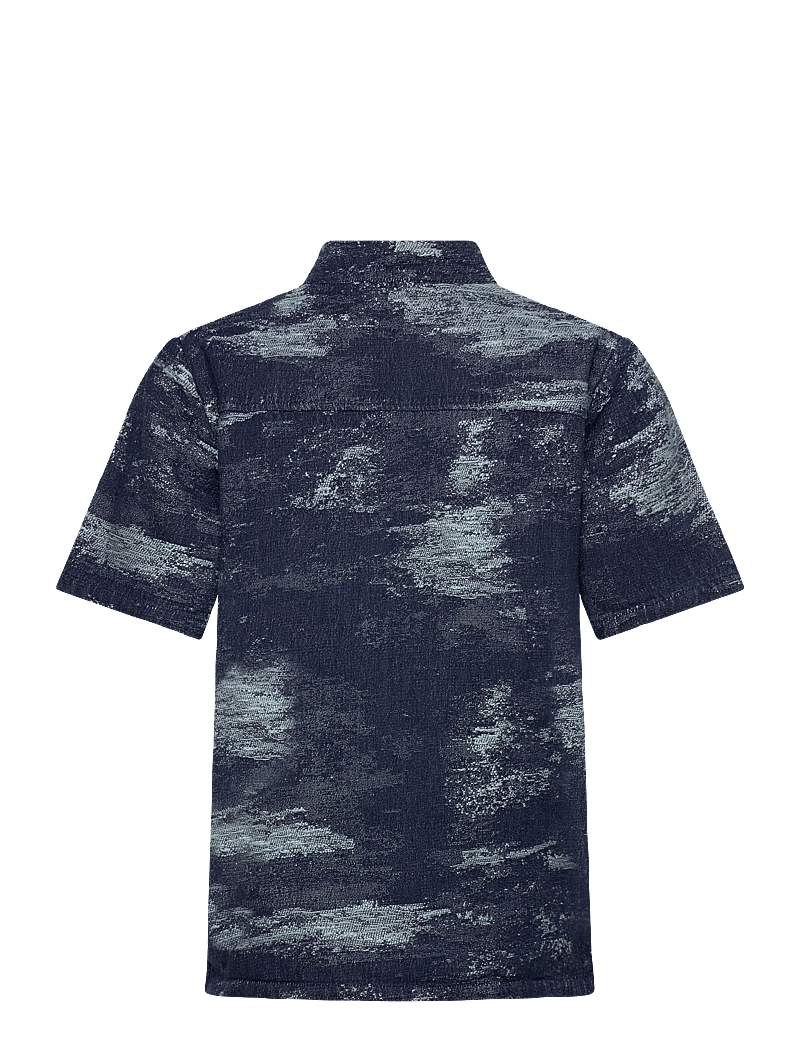 Anerkjendt - AKJESPER DENIM JACQ S/S KIMONO - kortærmede skjorter - sky captain - 1