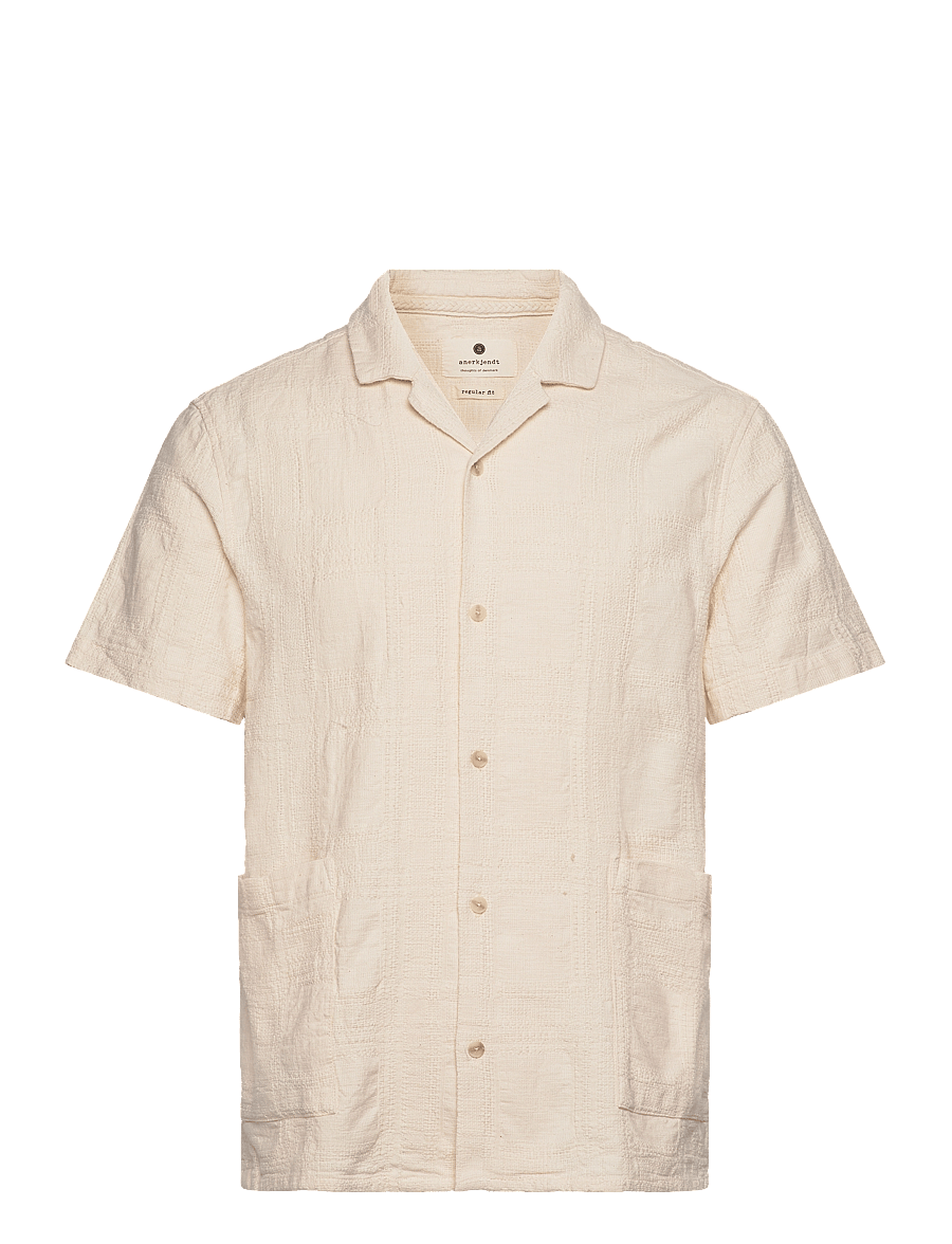 Anerkjendt - AKLEON CHECK PATTERN SS SHIRT - chemises à manches courtes - tofu - 0