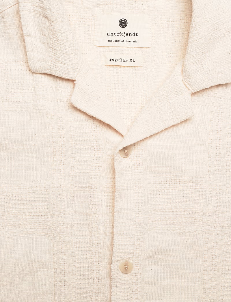 Anerkjendt - AKLEON CHECK PATTERN SS SHIRT - kurzarmhemden - tofu - 2