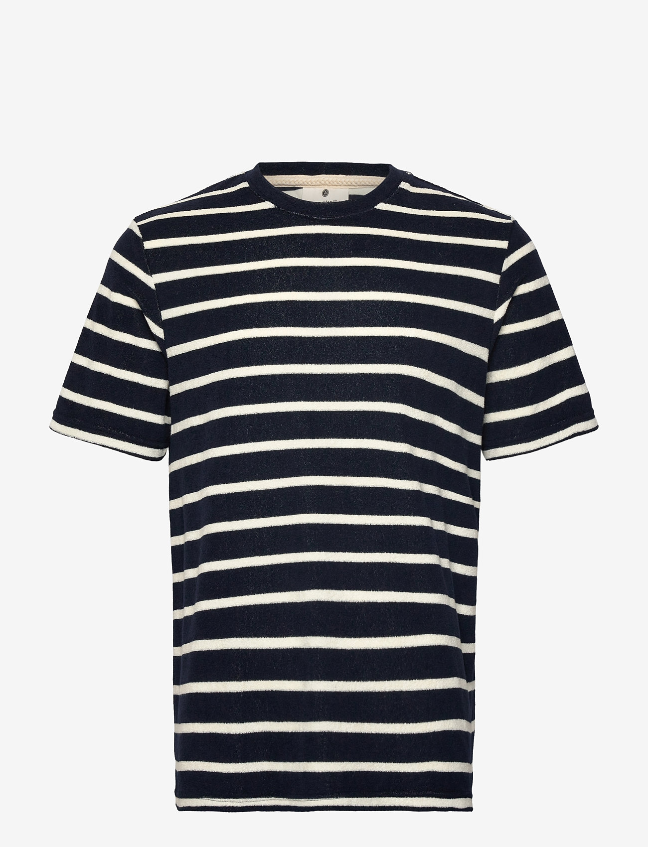 Anerkjendt - AKKIKKI FROTTE STRIPE TEE - kortærmede t-shirts - sky captain - 0