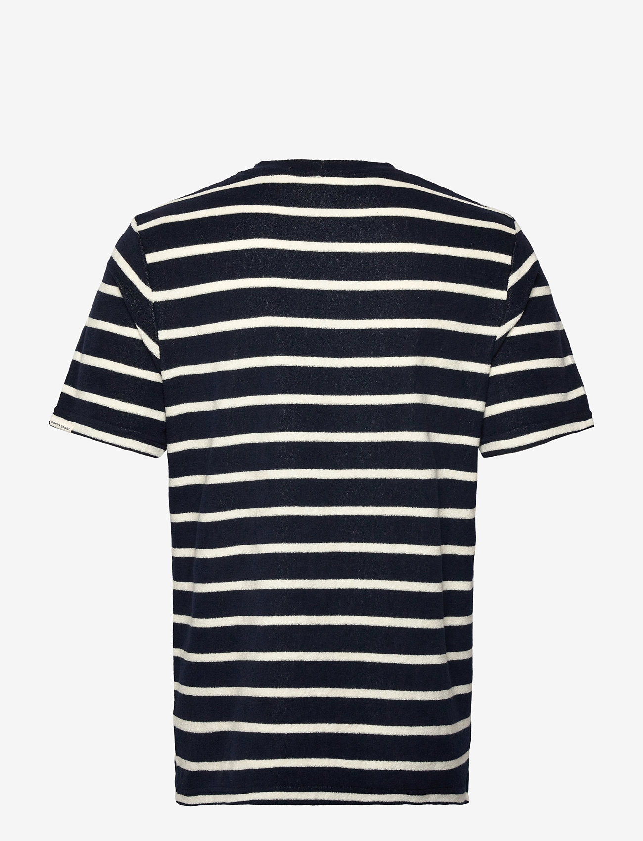 Anerkjendt - AKKIKKI FROTTE STRIPE TEE - kortærmede t-shirts - sky captain - 1
