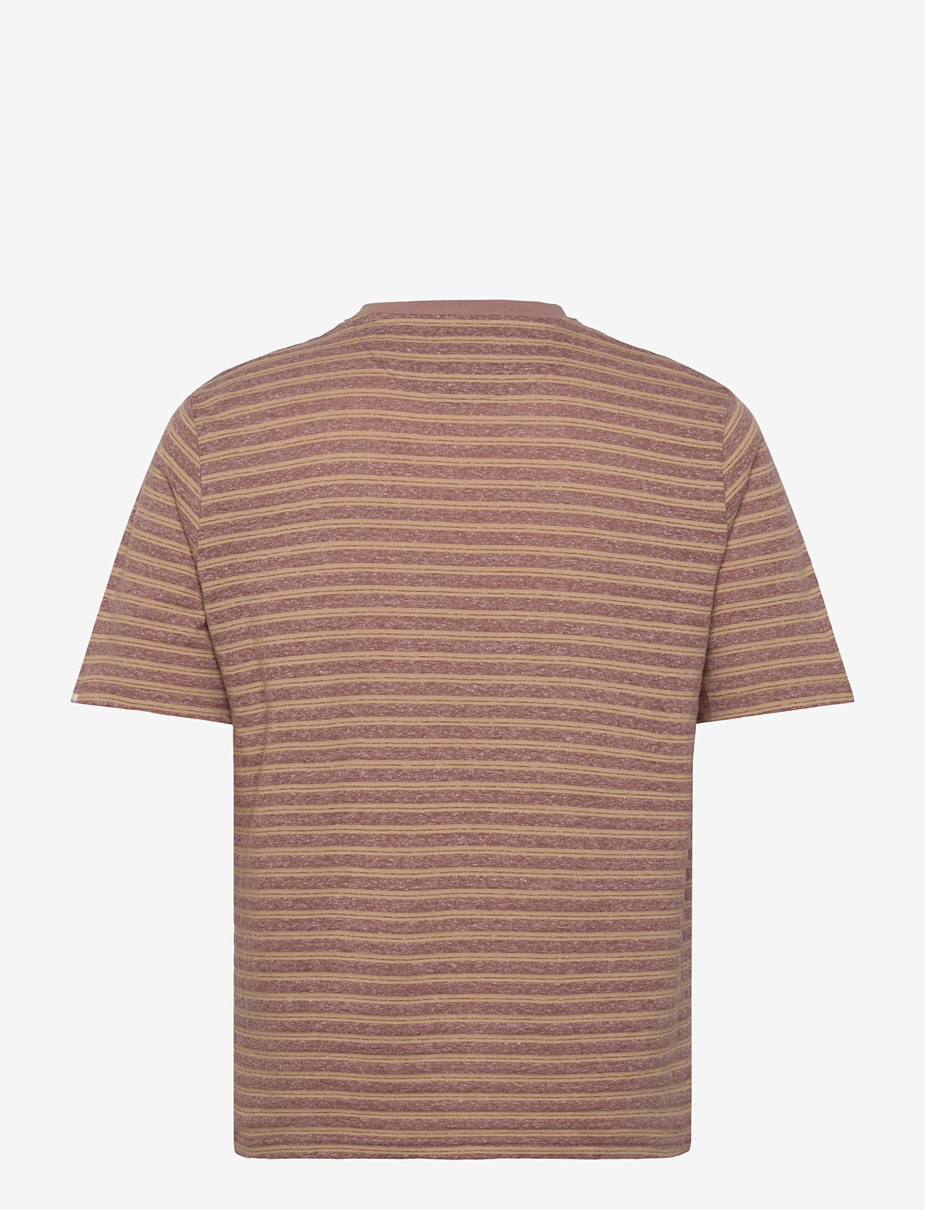 Anerkjendt - AKKIKKI COT/LINEN STRIPE TEE - herbstliche kleidung - auburn - 1