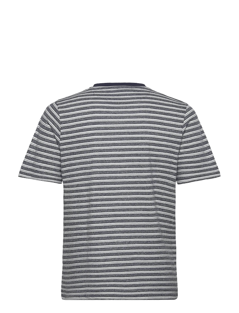 Anerkjendt - AKKIKKI COT/LINEN STRIPE TEE - kortærmede t-shirts - sky captain - 1