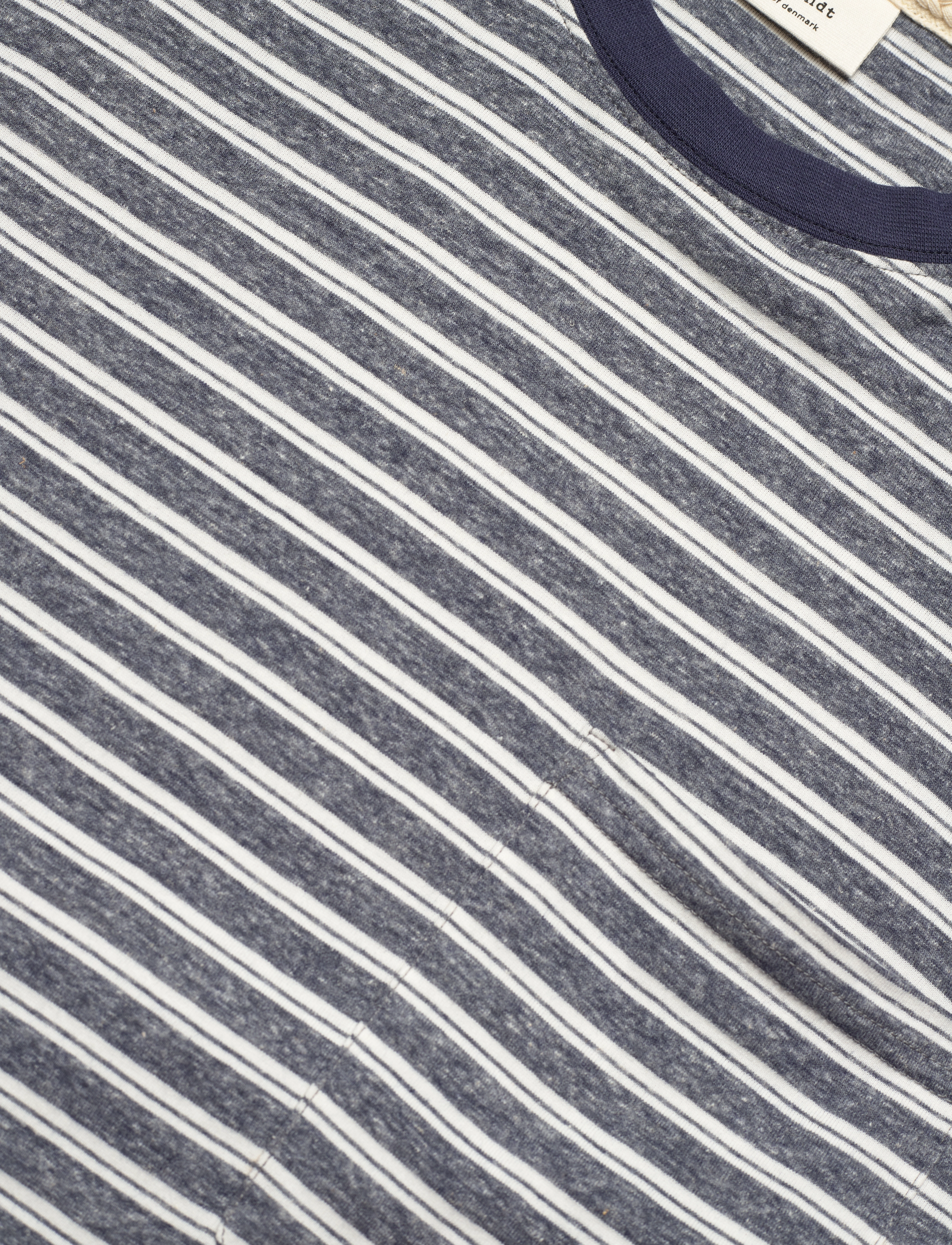Anerkjendt - AKKIKKI COT/LINEN STRIPE TEE - korte mouwen - sky captain - 2