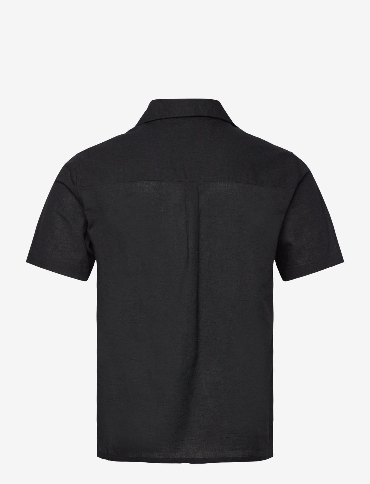 Anerkjendt - AKLEO S/S COT/LINEN SHIRT - leinenhemden - caviar - 1