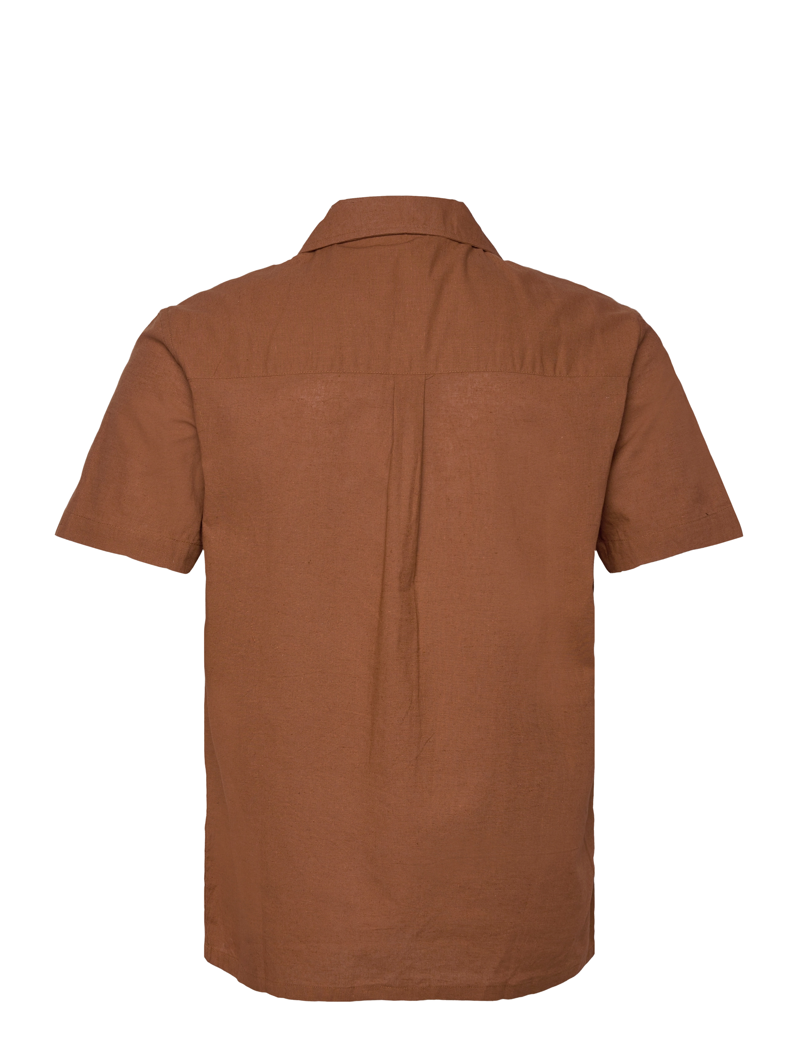 Anerkjendt - AKLEO S/S COT/LINEN SHIRT - hørskjorter - chipmunk - 1