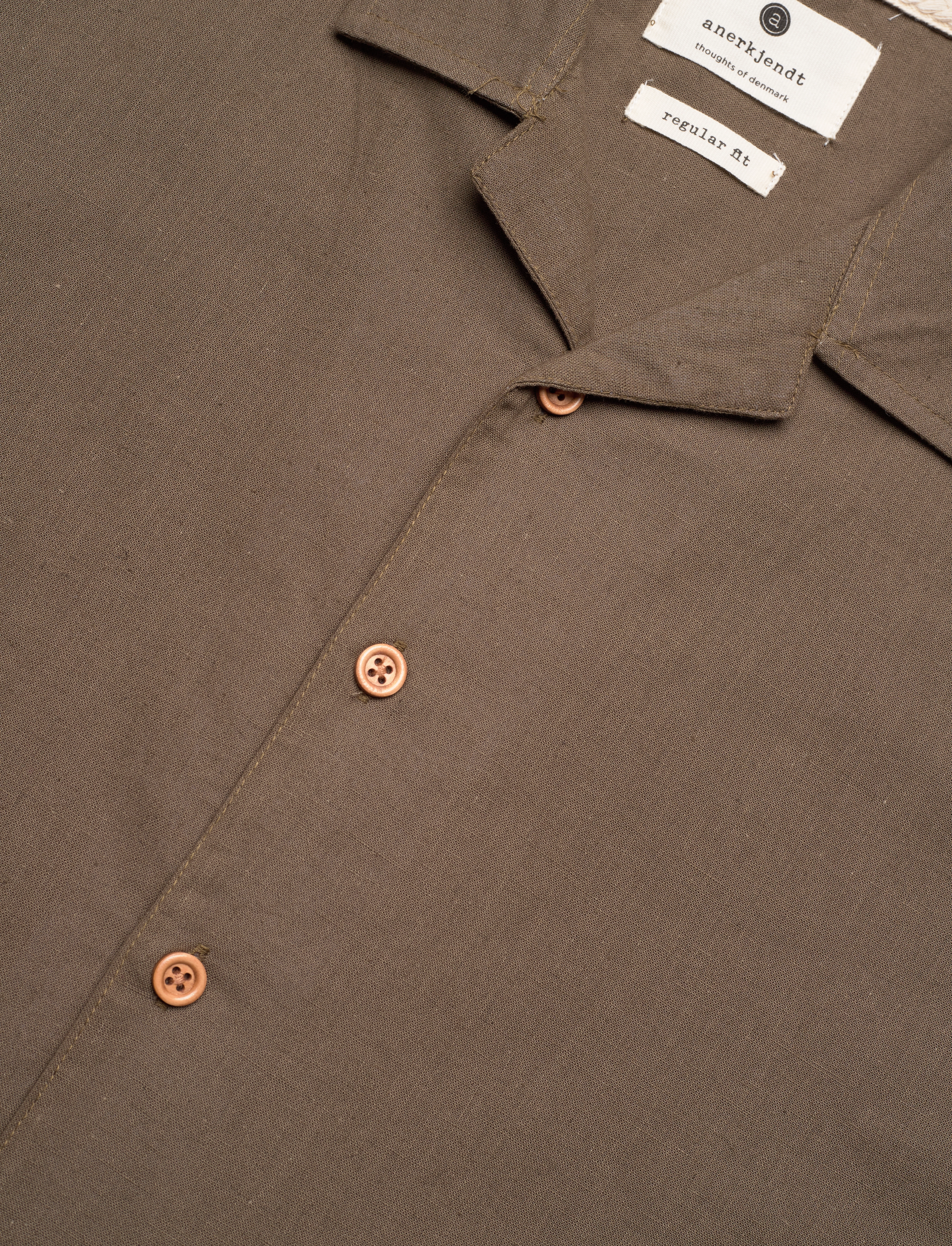 Anerkjendt - AKLEO S/S COT/LINEN SHIRT - hörskyrtur - cub - 2