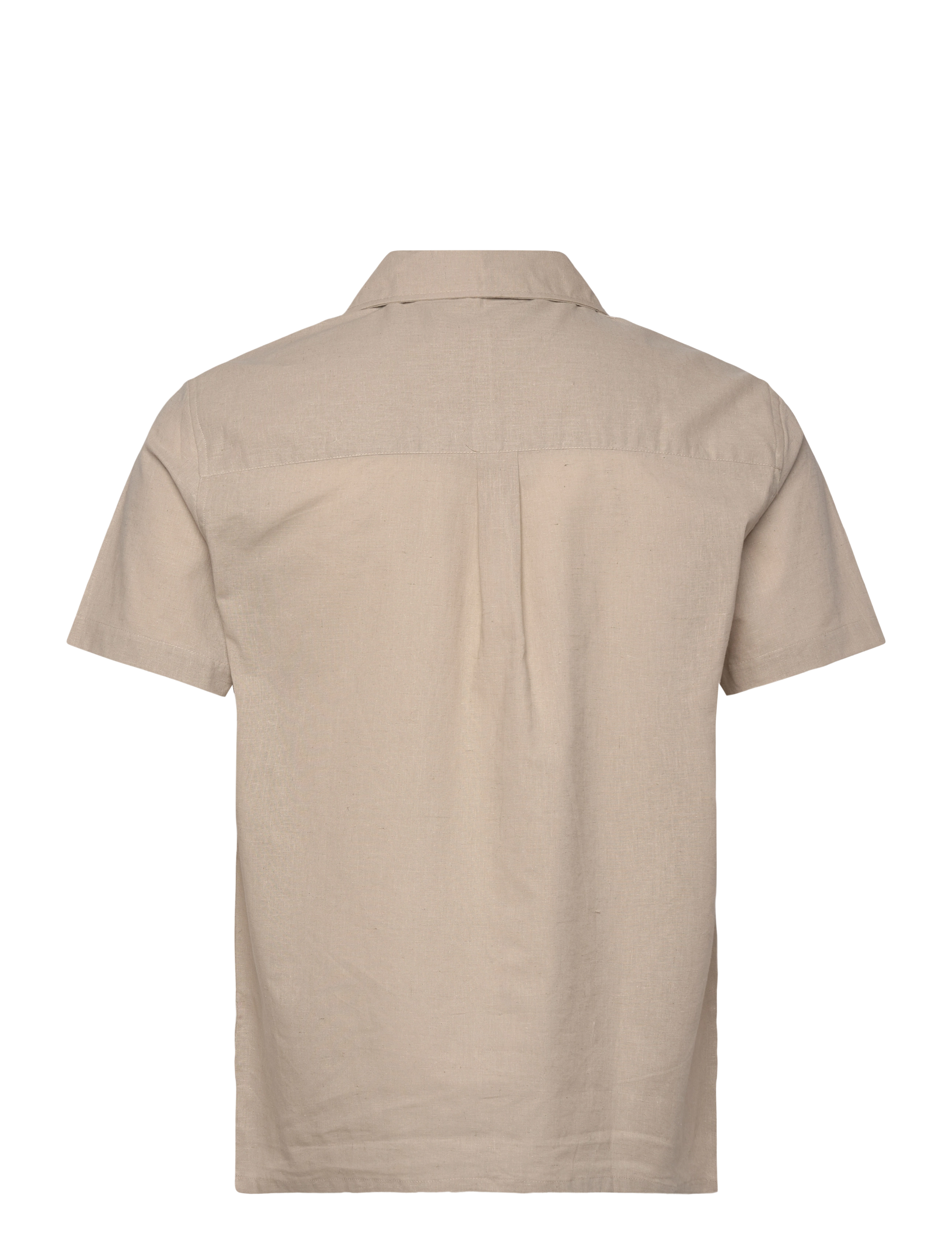 Anerkjendt - AKLEO S/S COT/LINEN SHIRT - pellavakauluspaidat - feather gray - 1
