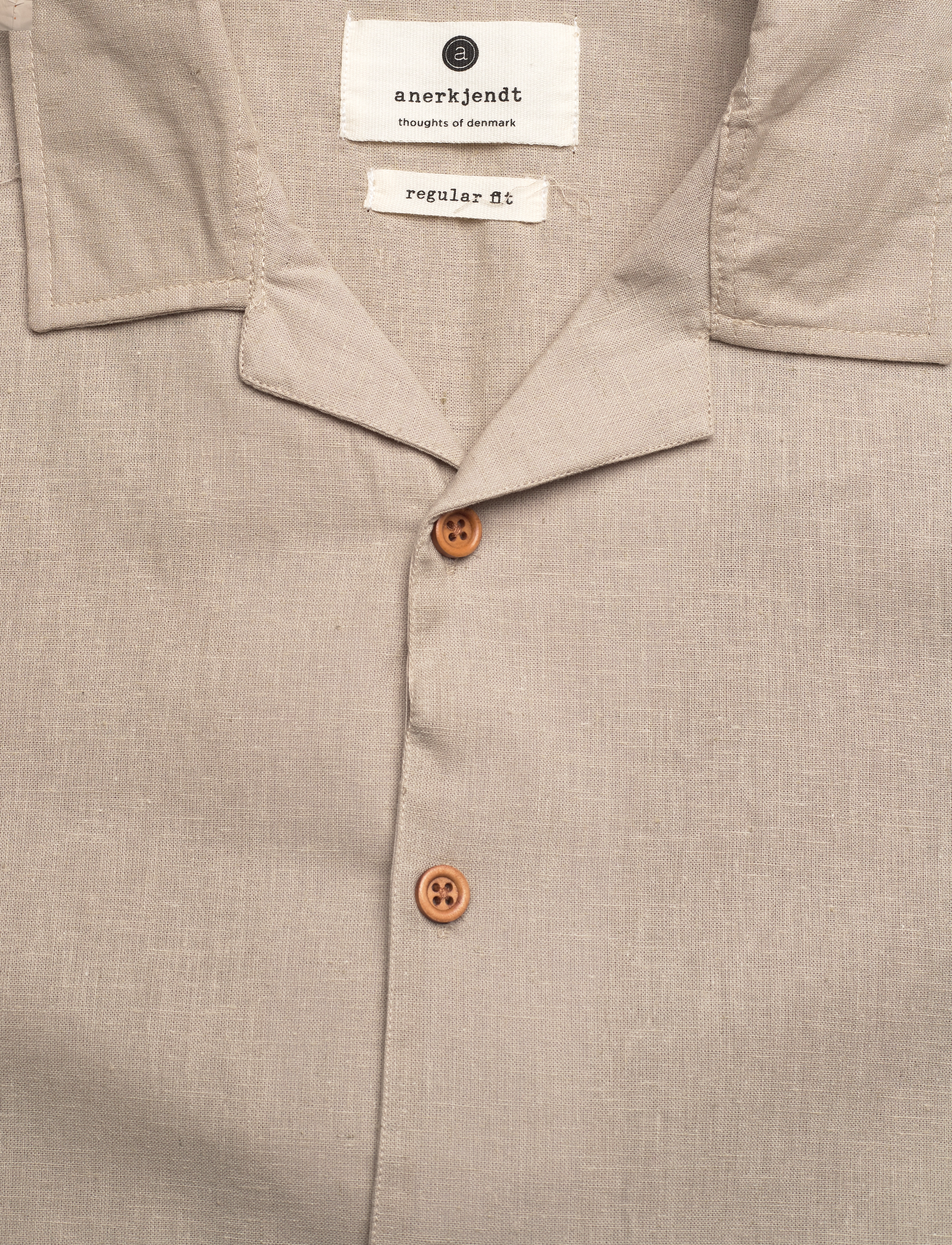 Anerkjendt - AKLEO S/S COT/LINEN SHIRT - pellavakauluspaidat - feather gray - 2