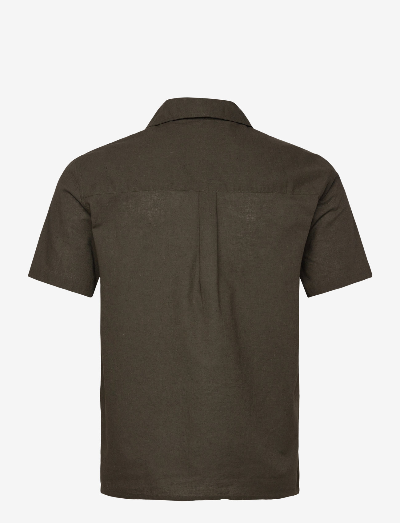 Anerkjendt - AKLEO S/S COT/LINEN SHIRT - leinenhemden - forest night - 1