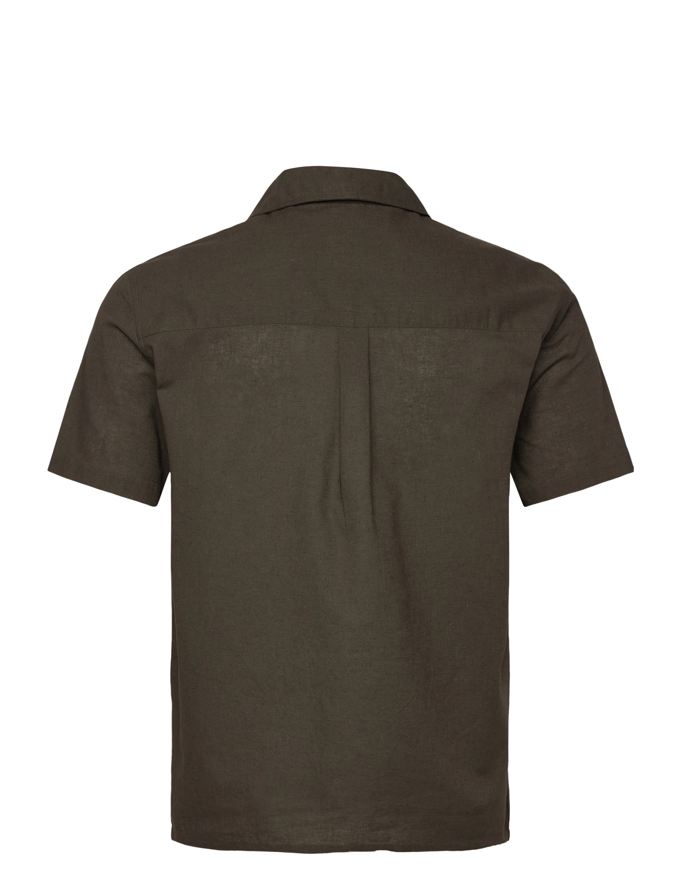 Anerkjendt - AKLEO S/S COT/LINEN SHIRT - leinenhemden - forest night - 1